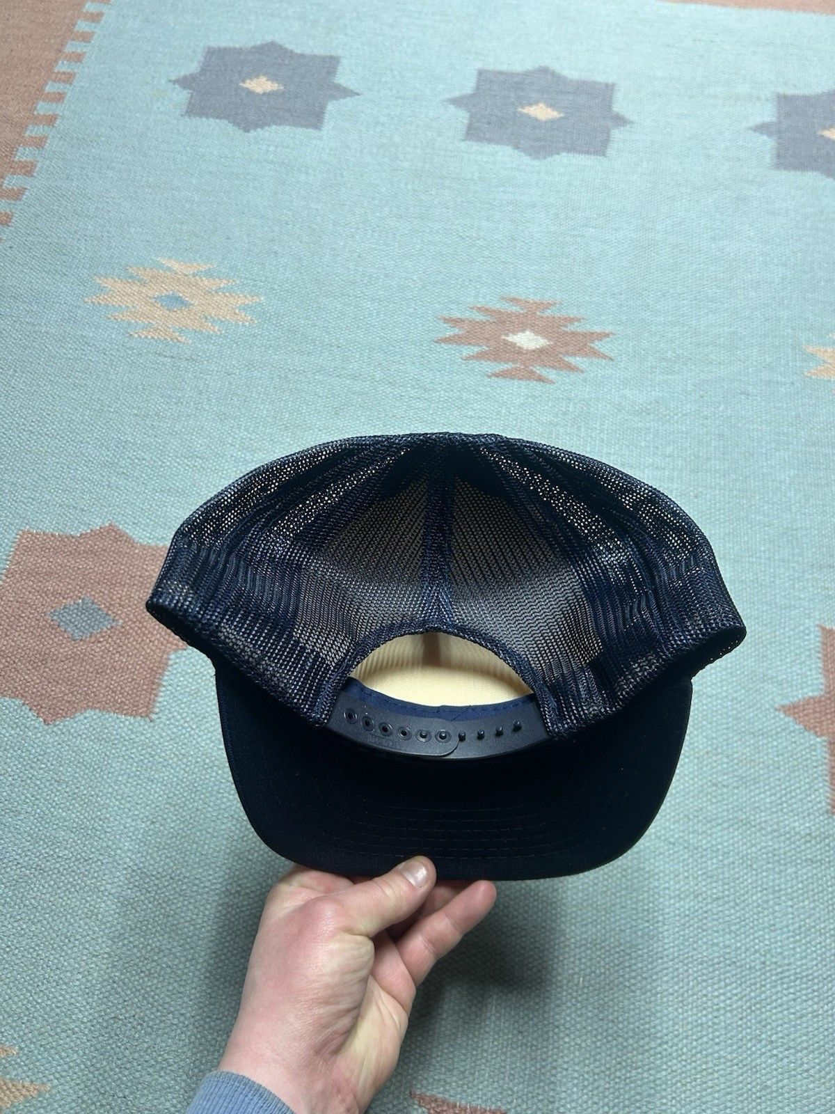 Vintage Vtg trucker hat don’t talk with your mouth full farmer farm Size ONE SIZE - 4 Thumbnail