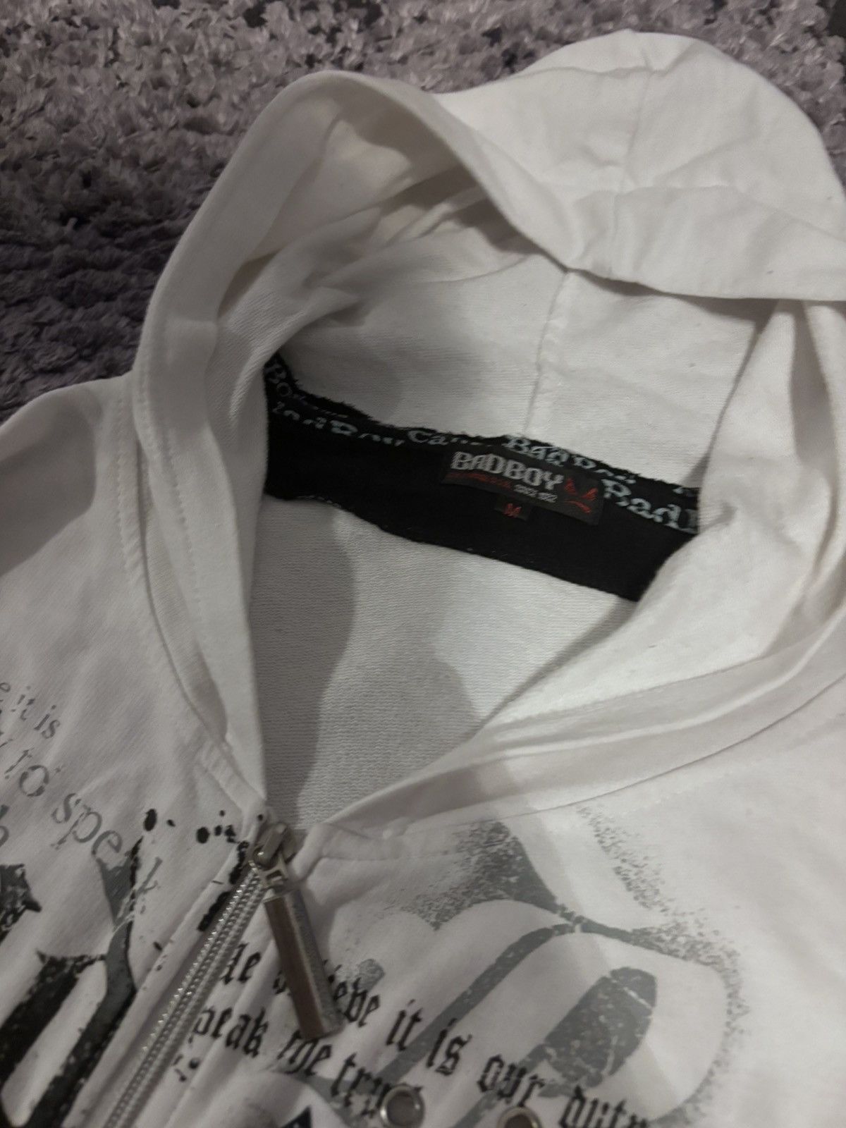 Tornado Mart White JapaneseBrand Double Zip Poem Zipup Size US S / EU 44-46 / 1 - 4 Thumbnail