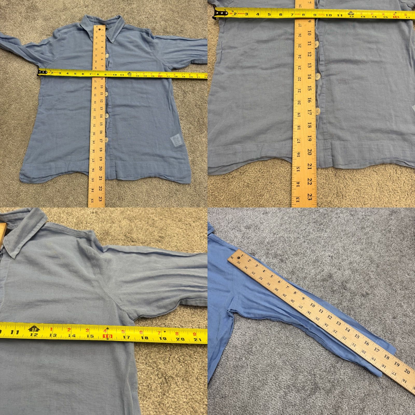 Vintage Sigrid Olsen Button-Up Shirt Womens 4 Petite Cotton Long Sleeve Top Blue Size S / US 4 / IT 40 - 8 Thumbnail