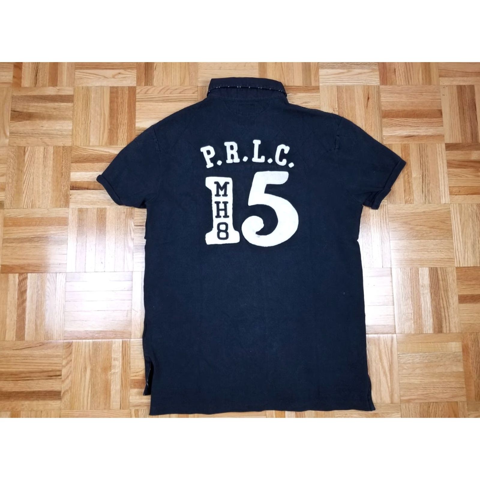 Ralph Lauren VINTAGE Ralph Lauren Polo BLACK Short Sleeve Polo Shirt L Mens Polo Shirt Black Cotton Button 1960s 70s 80s Retro USA Horse Tie Size US L / EU 52-54 / 3 - 2 Thumbnail