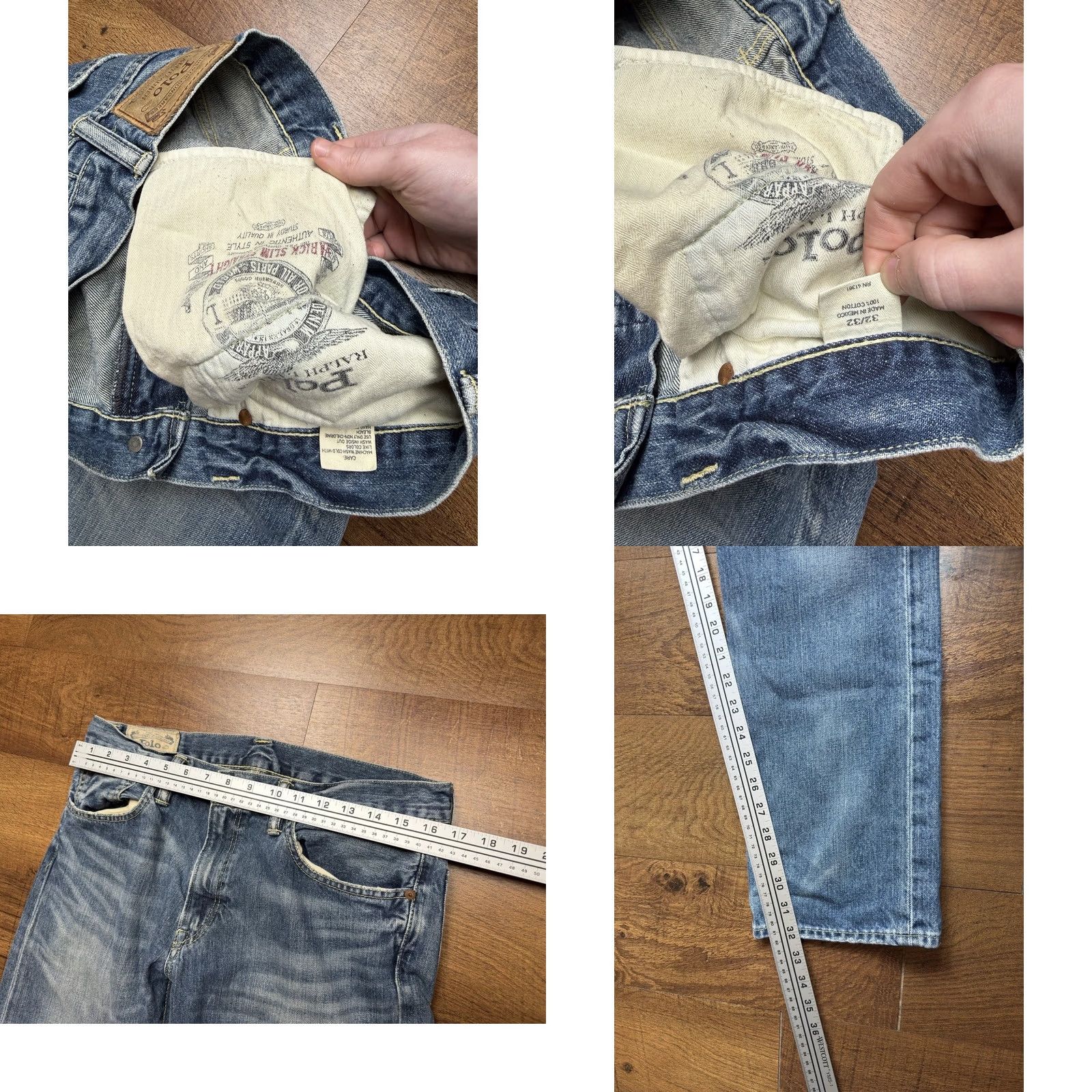 Polo Ralph Lauren Polo Ralph Lauren Jeans Mens Blue Varick Slim Straight Selvedge Denim 32X32 DP9 Size US XS / EU 42 / 0 - 8 Thumbnail