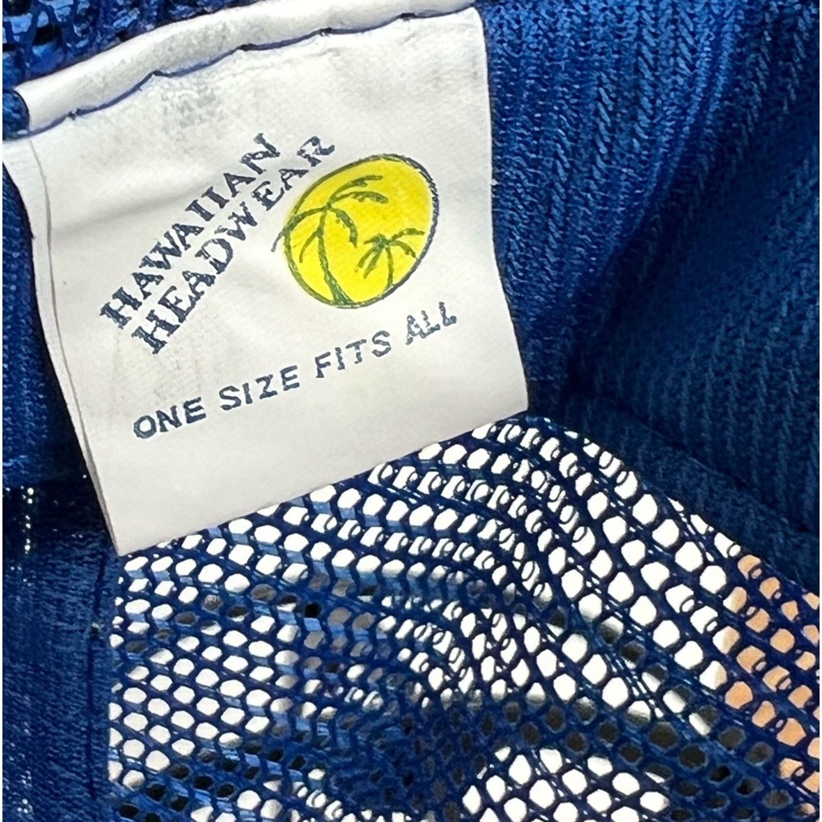 Vintage Vintage Hawaii Snapback Trucker Foam Hat Blue Mesh Gold Leaf Size ONE SIZE - 6 Thumbnail