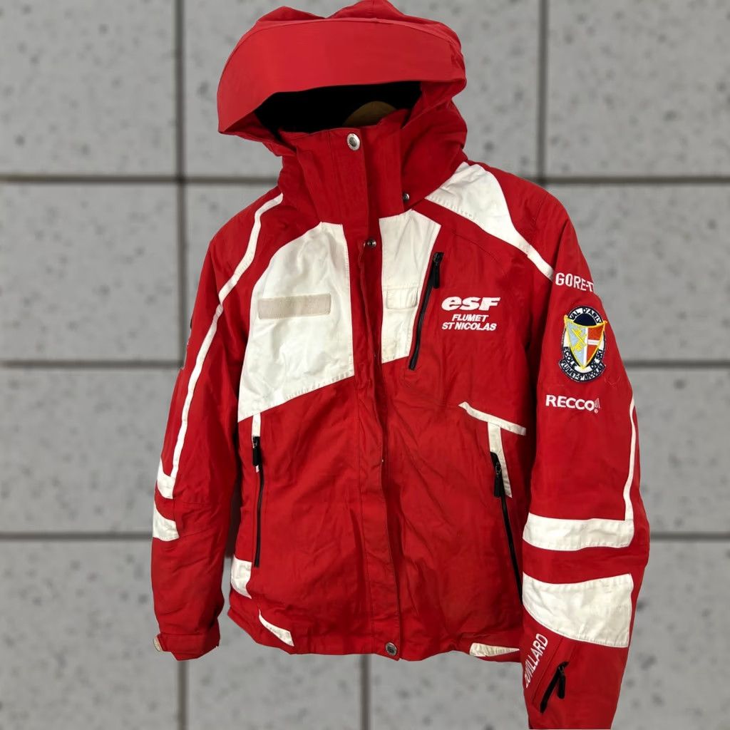 Ecco VINTAGE Henri Duvillard Ski Jacket Gore-Tex Pro Primaloft Recco Patrol FR 38 UK 10 Red Womens jacket Size XS / US 0-2 / IT 36-38 - 1 Thumbnail
