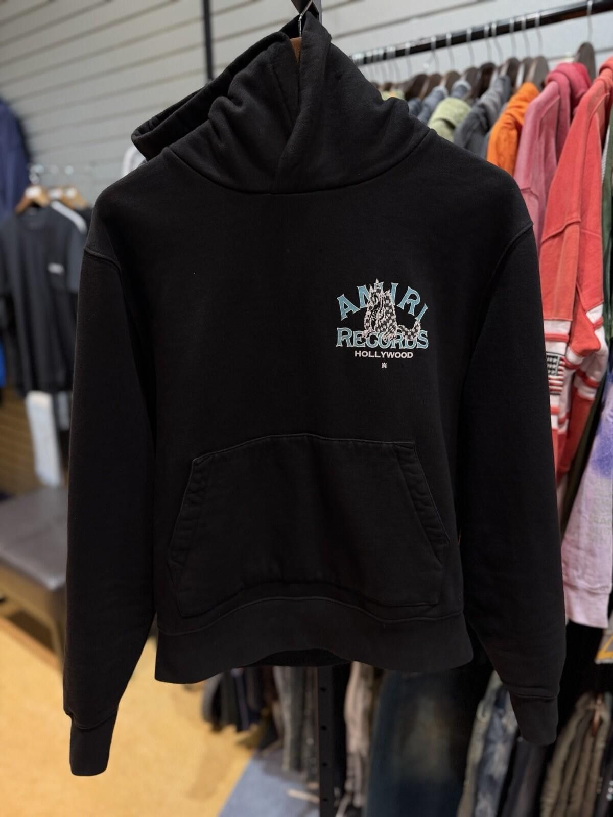 Amiri Amiri Men's Black Blue Logo Pullover Hoodie Sweater Medium Size US M / EU 48-50 / 2 - 5 Thumbnail