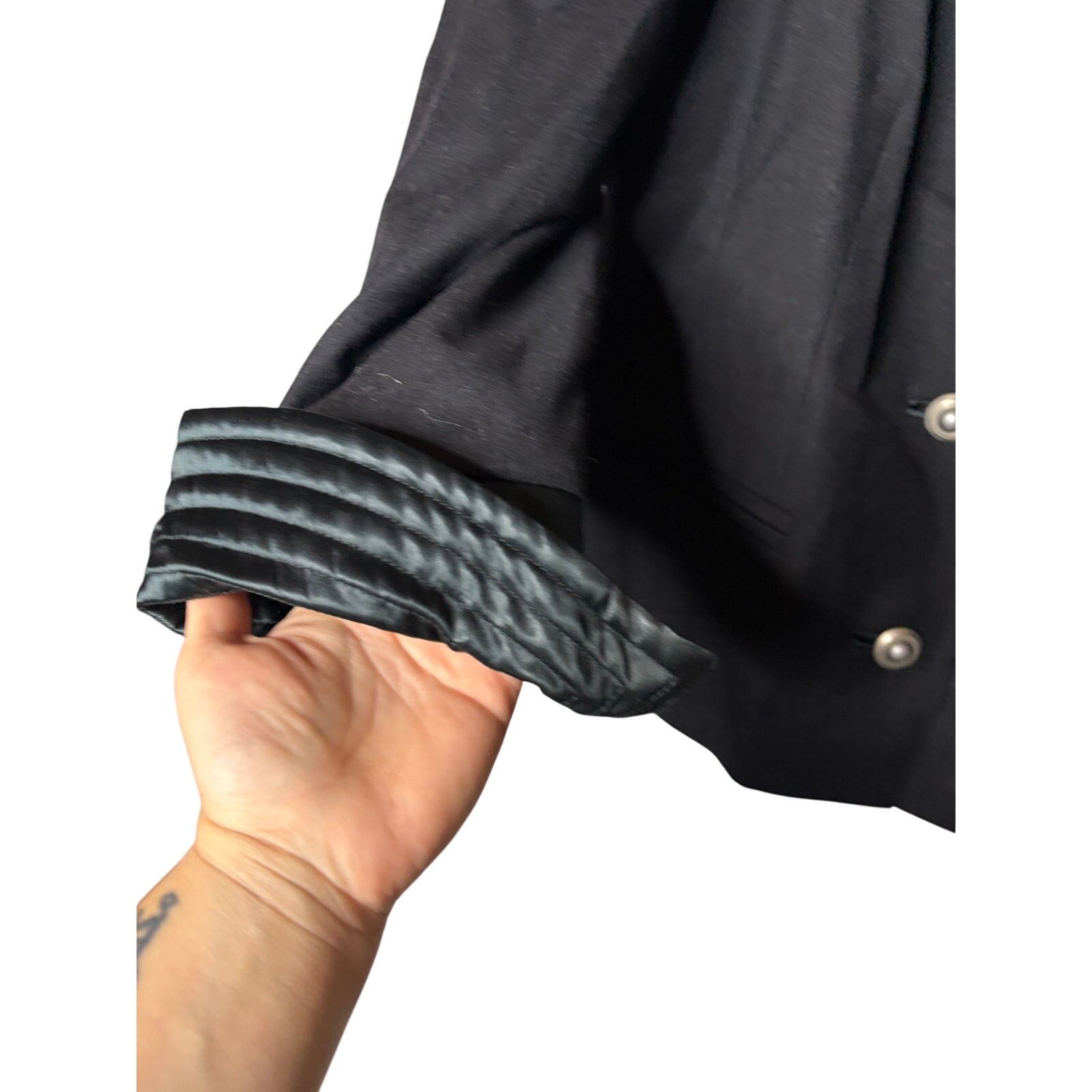 Louis Feraud Vintage Louis Feraud Blazer Jacket Black Minimalist 90s 12 Size XL / US 12-14 / IT 48-50 - 5 Thumbnail