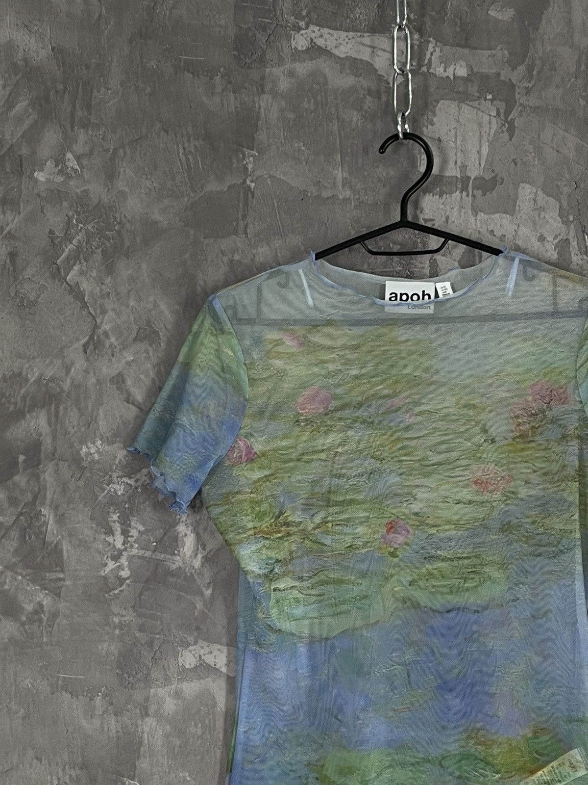 Japanese Brand × Vintage Apoh London Streetwear Y2K Mesh Cute Crop Top Size M / US 6-8 / IT 42-44 - 3 Thumbnail