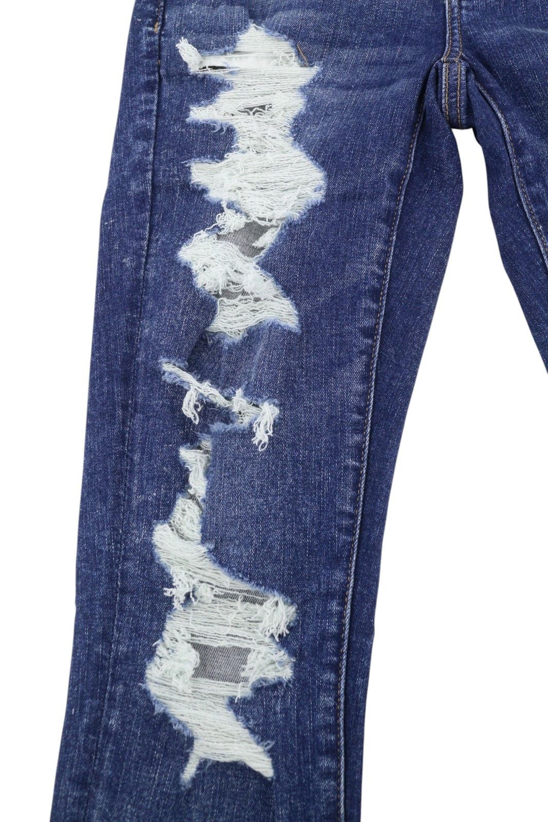 American Eagle Outfitters JEGGING W28 Blue Distress Jeans 88789 Size 28" / US 6 / IT 42 - 6 Thumbnail