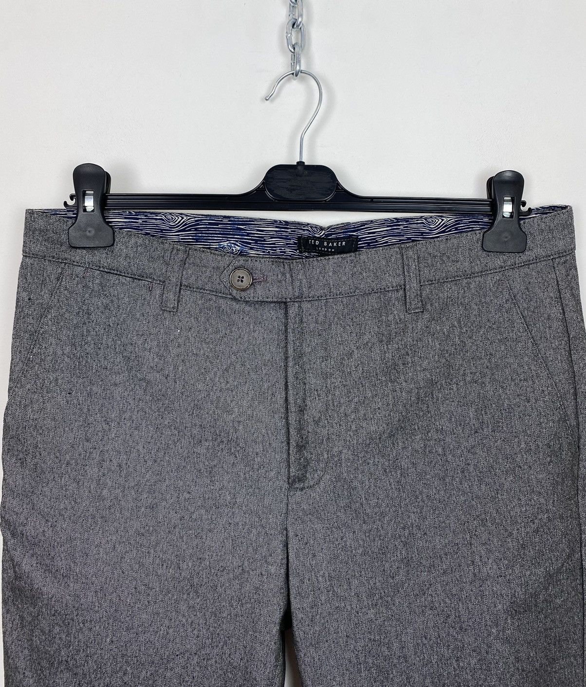 Ted Baker Ted Baker Wool/Polyamide Formal Trousers Britain Designer Size 34R - 2 Thumbnail