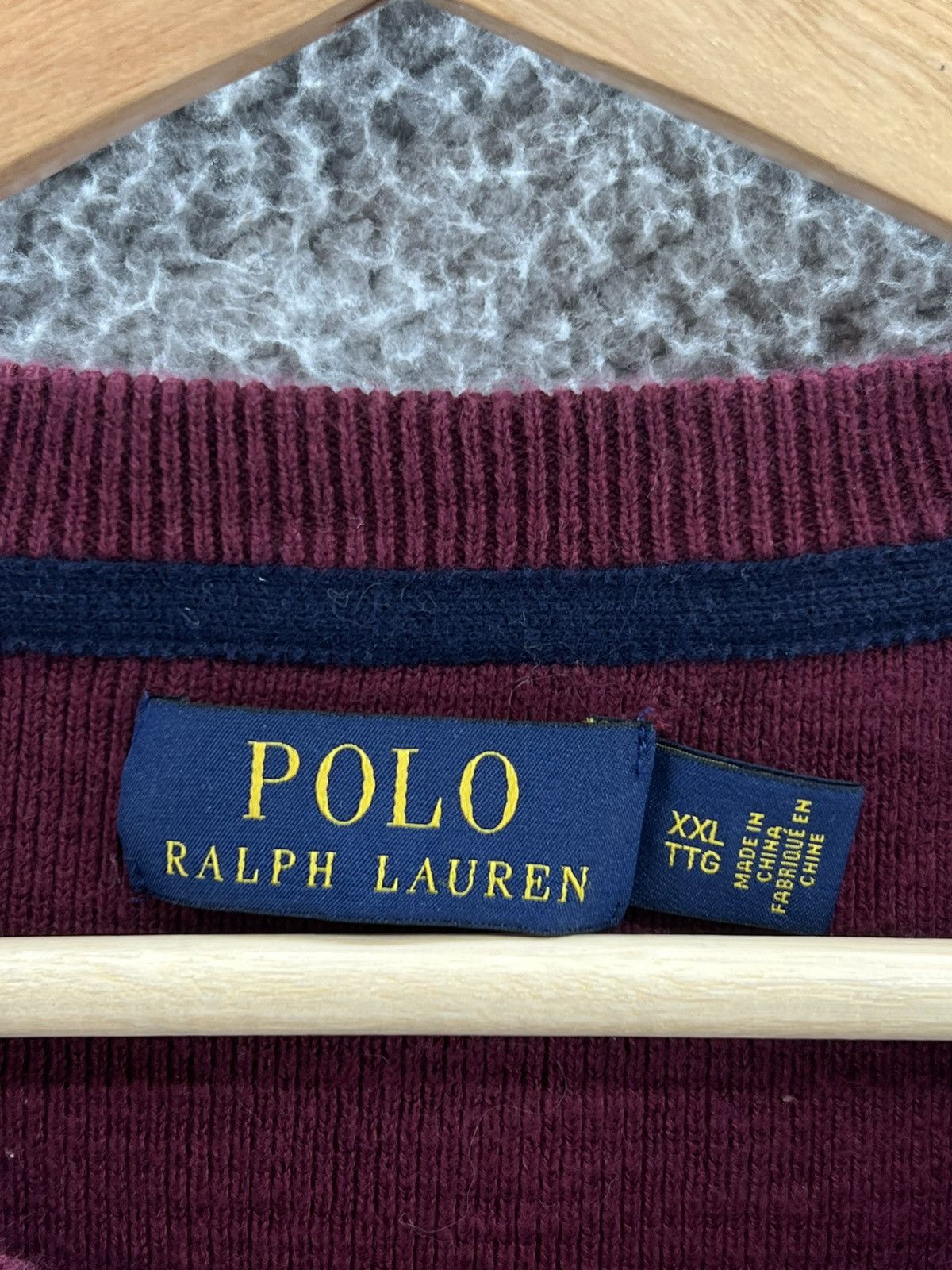 Polo Ralph Lauren Polo Ralph Lauren 1967 ATHL. DEPT Burgundy Sweater Size XXL Size US XXL / EU 58 / 5 - 3 Thumbnail