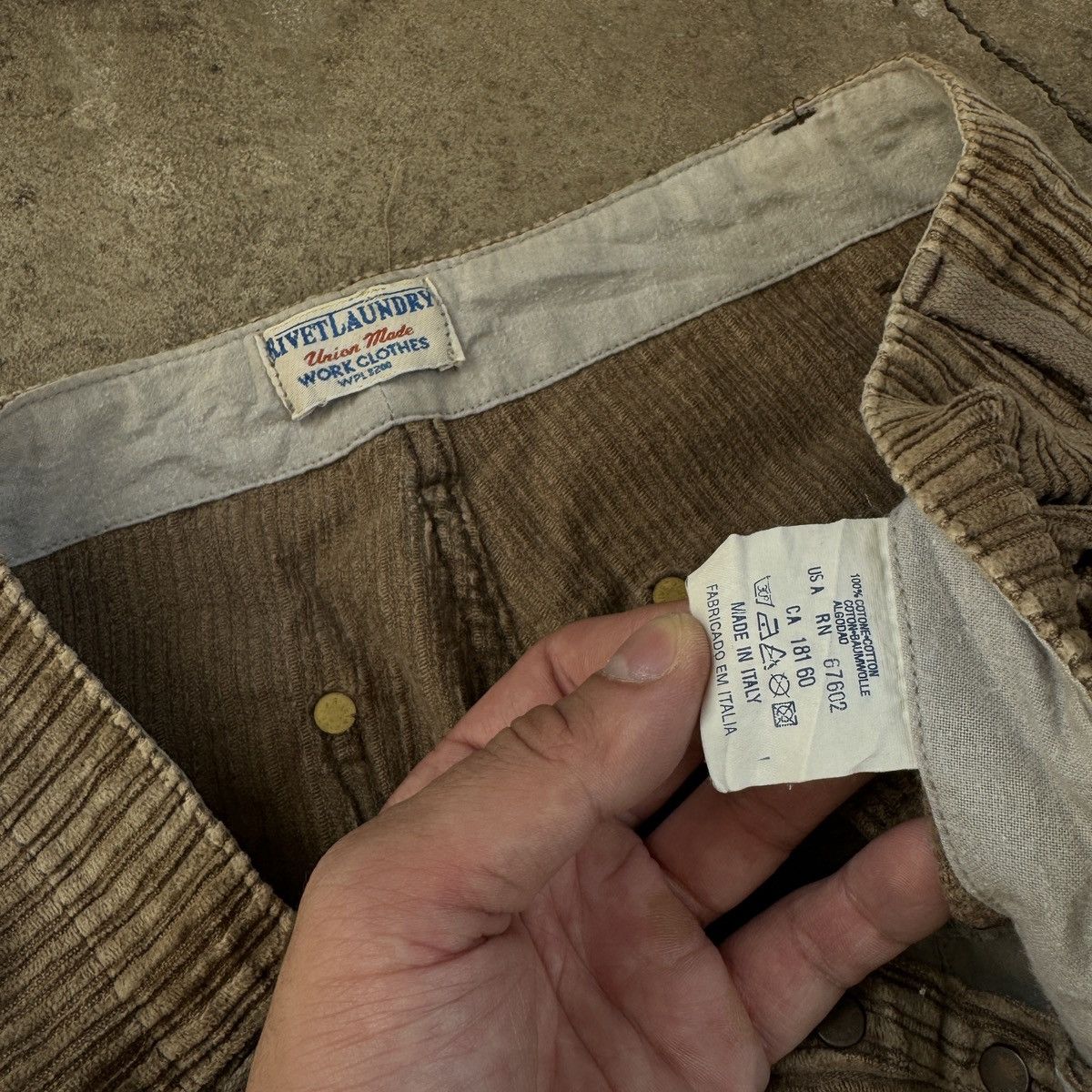 Vintage Vintage 90's Rivet Laundry Italy Corduroy Work Pant Size US 34 / EU 50 - 4 Thumbnail