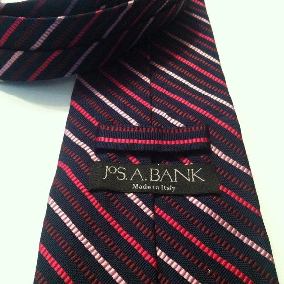 Jos. A. Bank JOS.A.BANK MENS NEW BLACK 100%SILK TIE WIDTH: 3 3/4" Size ONE SIZE - 4 Thumbnail
