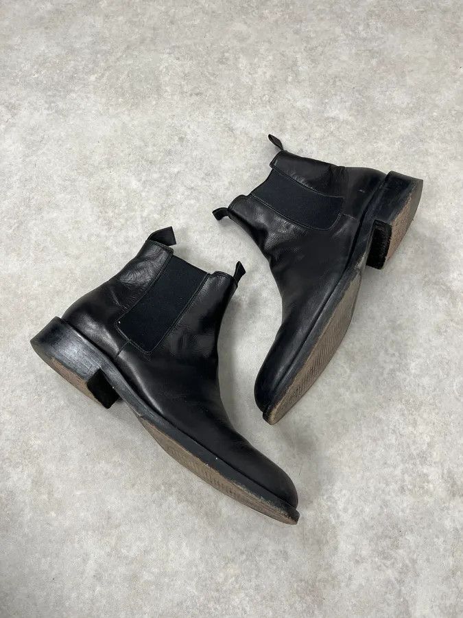 Giorgio Armani 2000s Giorgio Armani Black Leather Ankle Boots Size US 7.5 / EU 40-41 - 4 Thumbnail