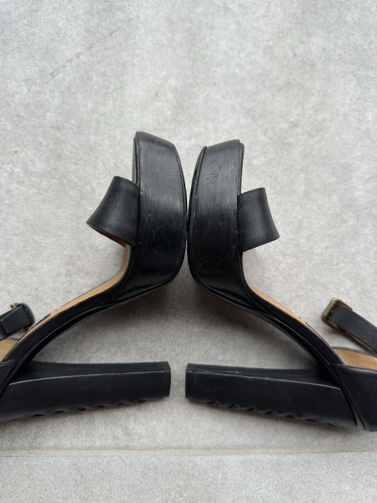 Ralph Lauren Purple Label Ralph Lauren Purple Label Womens High Heels Leather Sandals Size US 7 / IT 37 - 8 Thumbnail