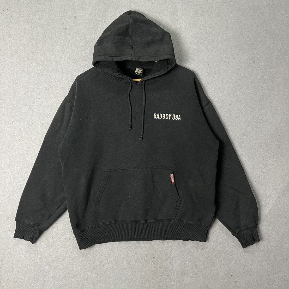 Japanese Brand Vintage Bad Boy USA Graphic Hoodie Black Size L Size US XL / EU 56 / 4 - 1 Thumbnail