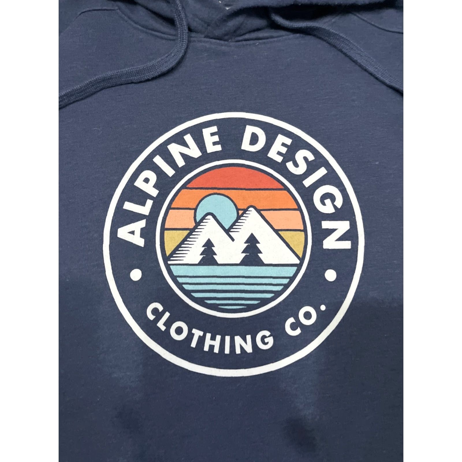Vintage Alpine Design Hoodie Men's XL Blue Kangaroo Pocket Logo Hike Camping Snow Ski Size US XL / EU 56 / 4 - 3 Thumbnail
