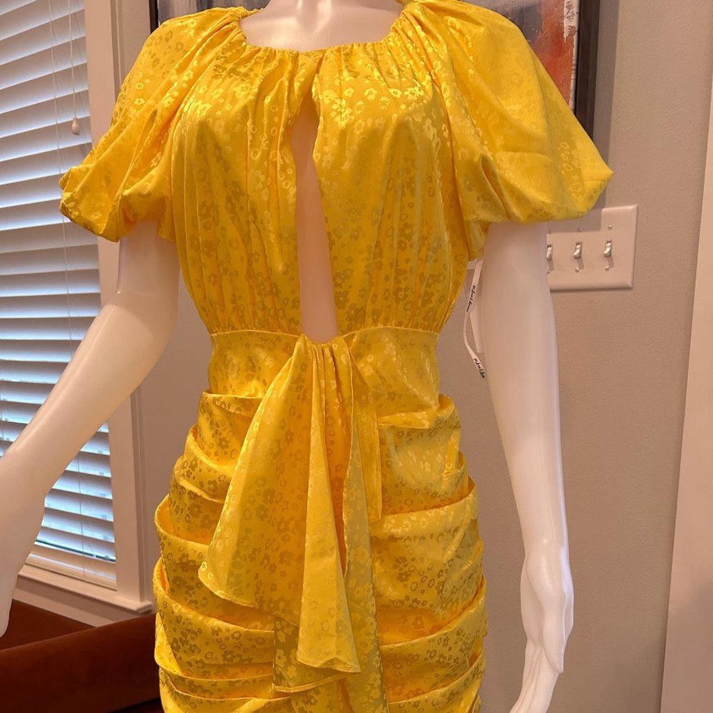 Designer For Love and Lemons Pleated & Ruffled Dress Size L / US 10 / IT 46 - 3 Thumbnail