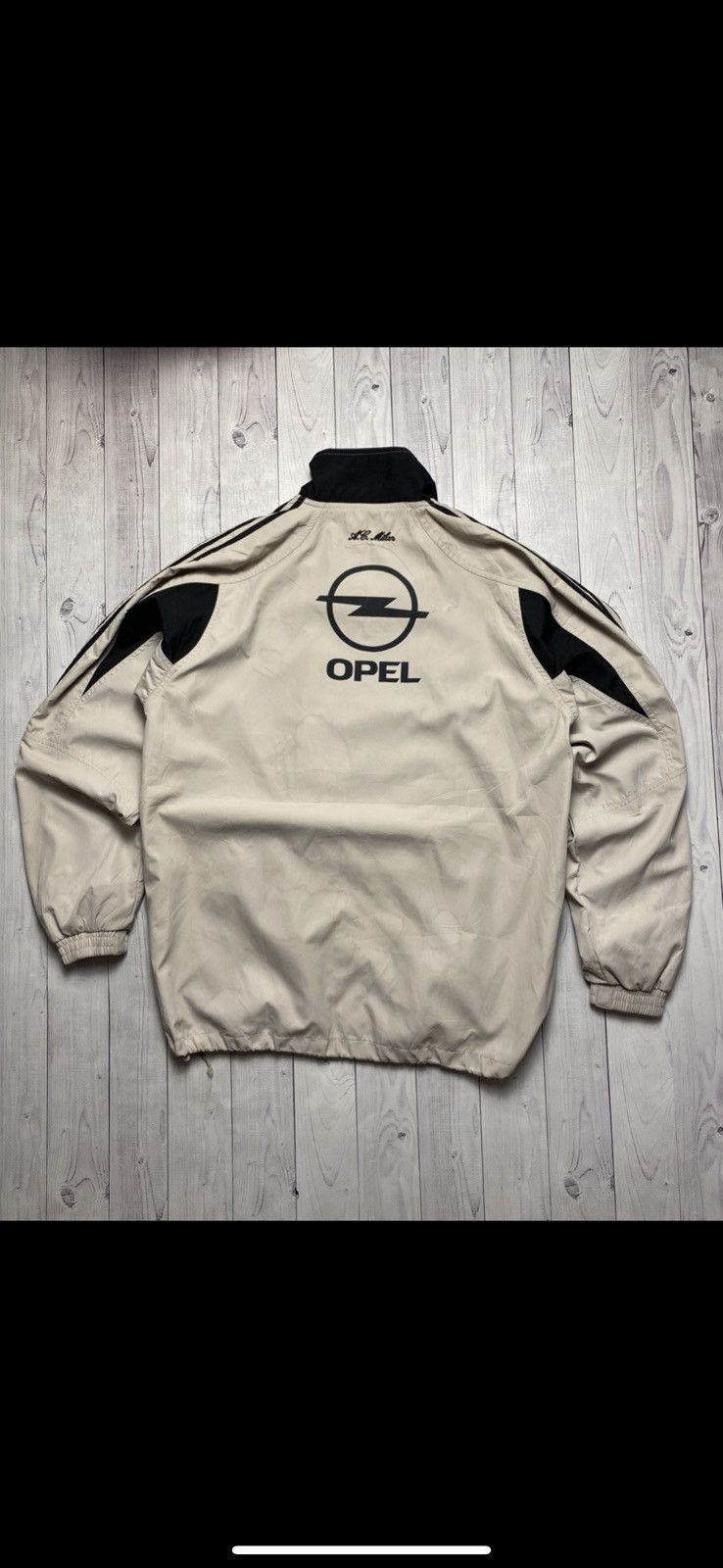 Adidas Vintage AC Milan soccer jacket size Xl Opel big logo beige Size US XL / EU 56 / 4 - 2 Thumbnail