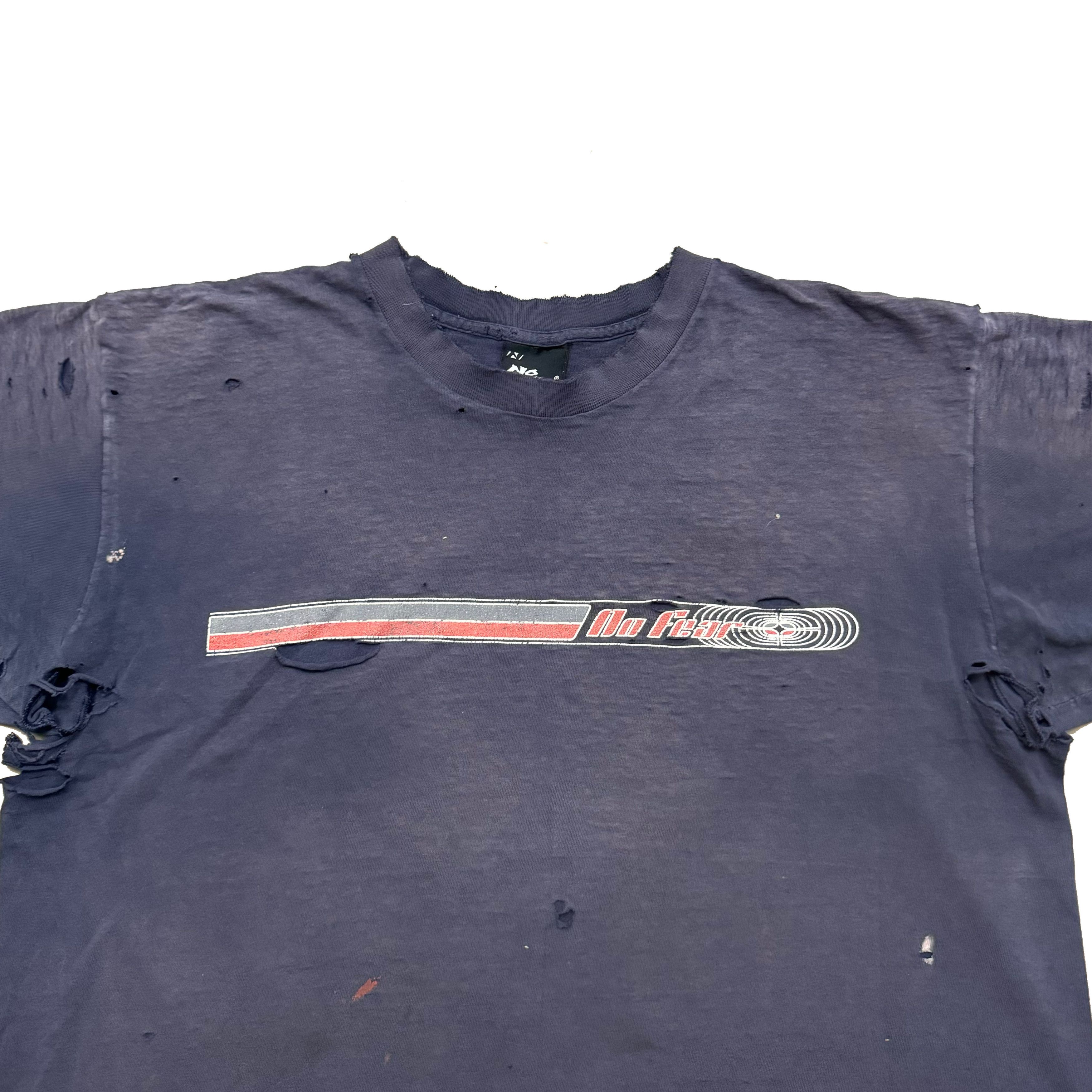 No Fear × Vintage VTG 90s Thrashed Super Faded No Fear Distressed T Shirt Size US XL / EU 56 / 4 - 2 Thumbnail