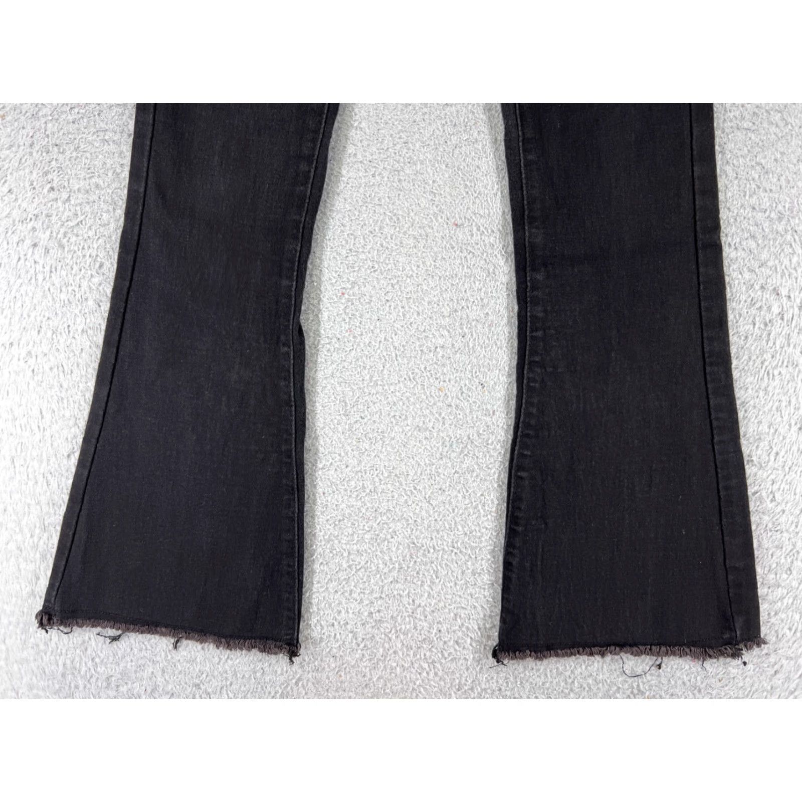 Vintage Red Bottoms Womens Flared Jeans Pants Low Rise Black Cotton Blend 28in Inseam 00 Size 24" / US 00 / IT 34 - 2 Thumbnail