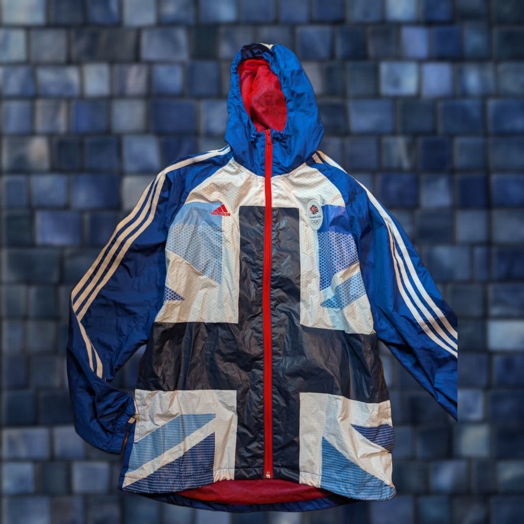 Adidas Great Britain 2012 Olympic Team Adidas Full Zip Jacket Women S Blue Windbreaker Size S Size S / US 4 / IT 40 - 1 Thumbnail