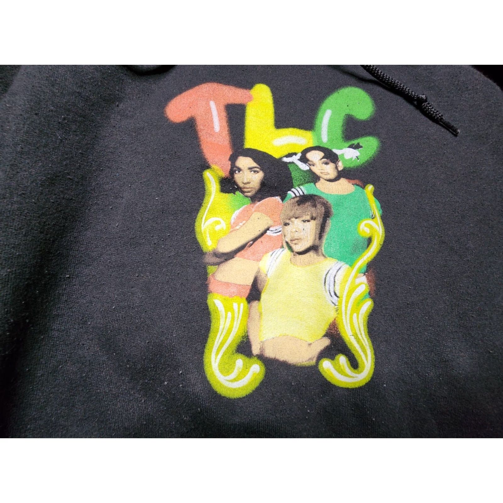 Doublet VINTAGE TLC Mens S Hoodie Pullover Graphic Sweatshirt Black 90s Left Eye T Boz Retro Size US S / EU 44-46 / 1 - 2 Thumbnail