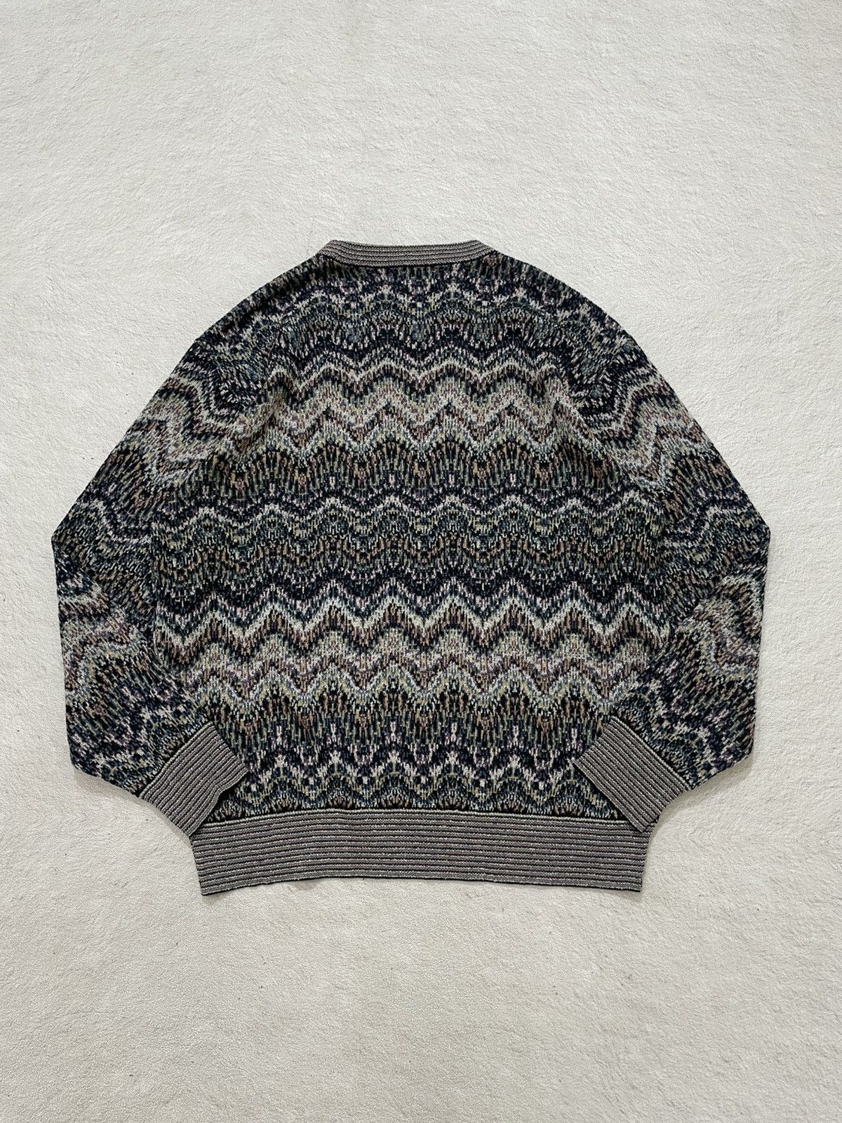 If Six Was Nine 2000s Missoni Knit Sweater Zig Zag Navajo Pattern y’s LGB Size US XL / EU 56 / 4 - 6 Thumbnail