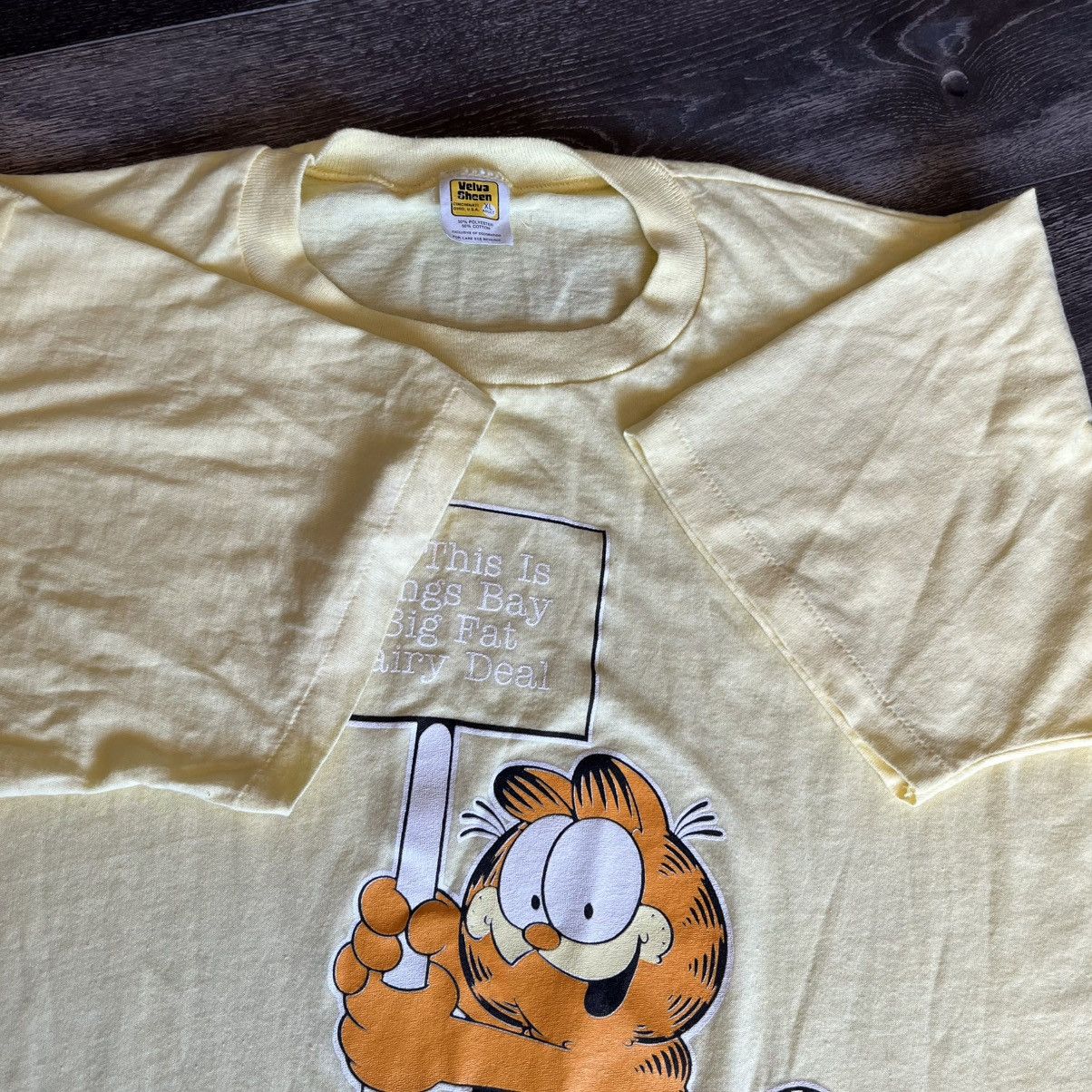 Velva Sheen Vintage 1980s Velva Sheen Garfield Sign Graphic Logo T Shirt Size US XL / EU 56 / 4 - 8 Thumbnail