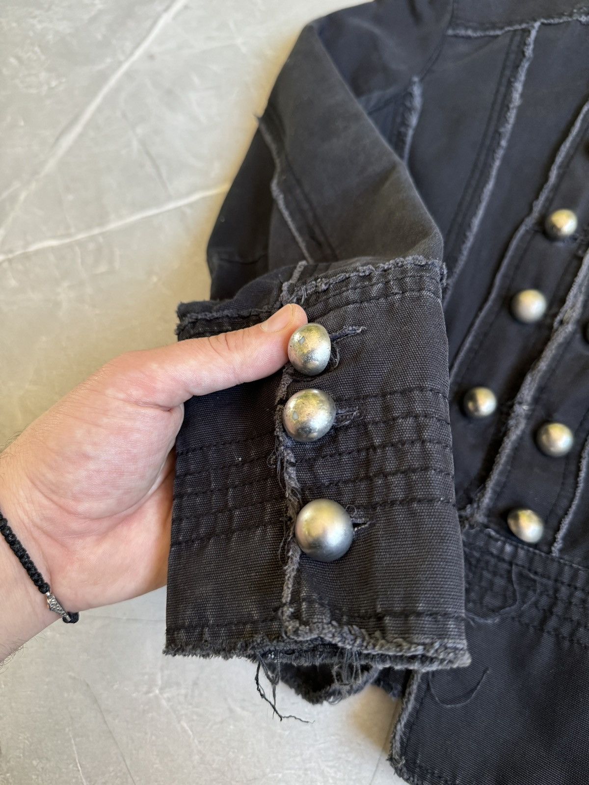 Hysteric Glamour 00s Military Napoleon Denim Jacket PPFM Balmain Style Y2k Size S / US 4 / IT 40 - 9 Thumbnail