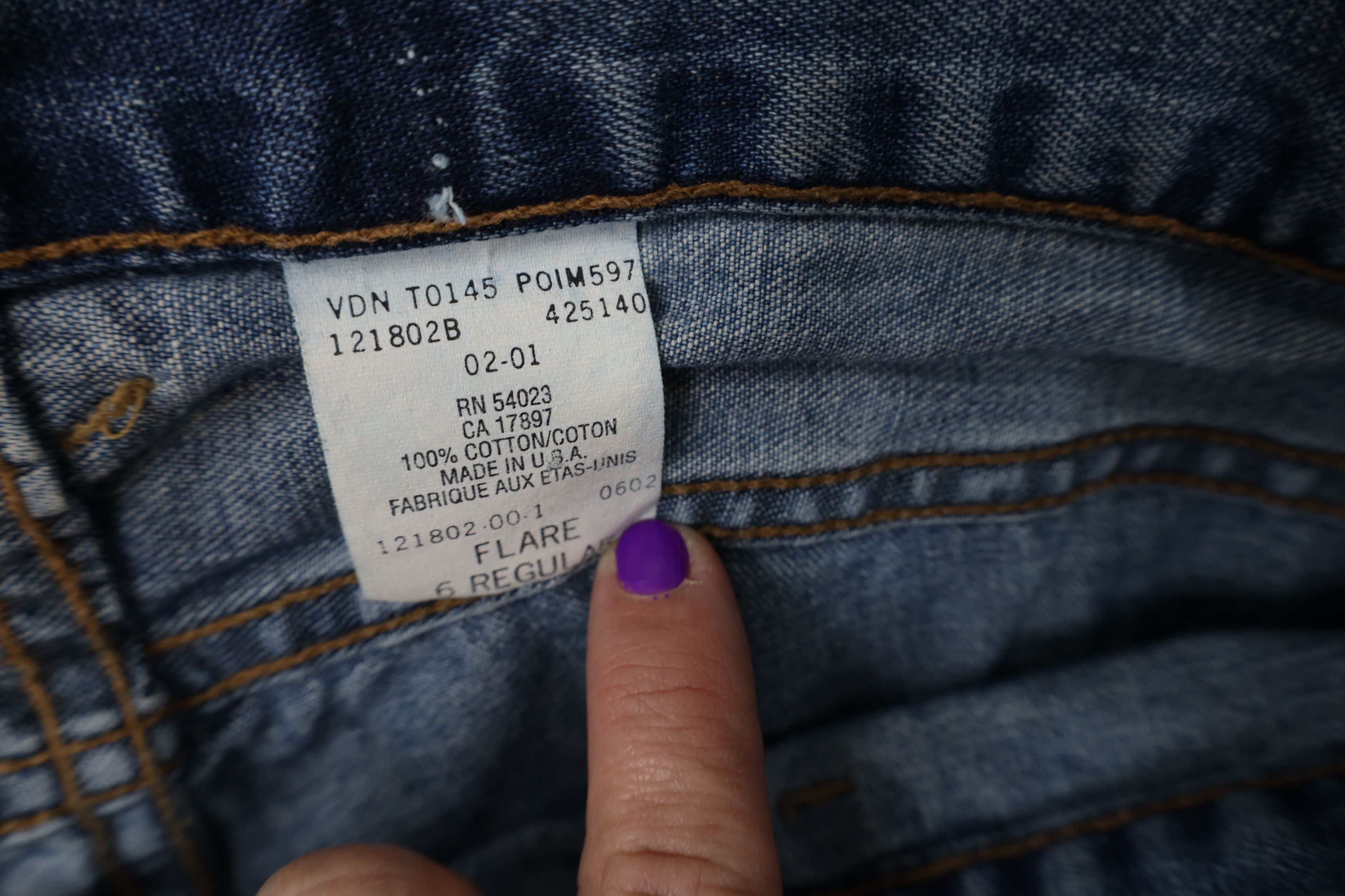 Gap Vintage 90s Y2K Gap Babydoll Flared Wide Leg Denim Jeans USA Size 28" / US 6 / IT 42 - 7 Thumbnail