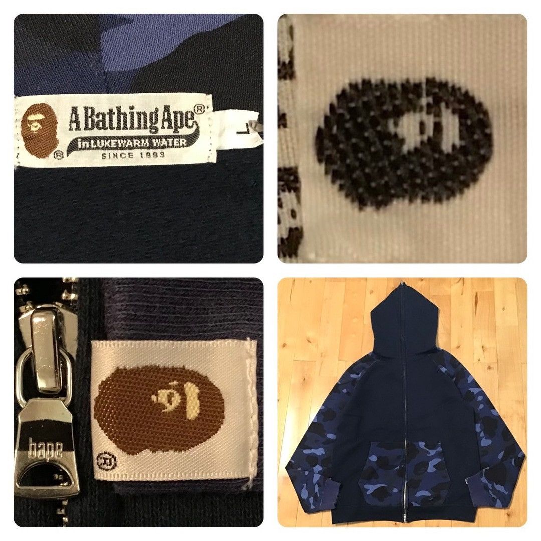 Bape BAPE Blue camo x navy crazy full zip hoodie a bathing ape Size US L / EU 52-54 / 3 - 5 Thumbnail
