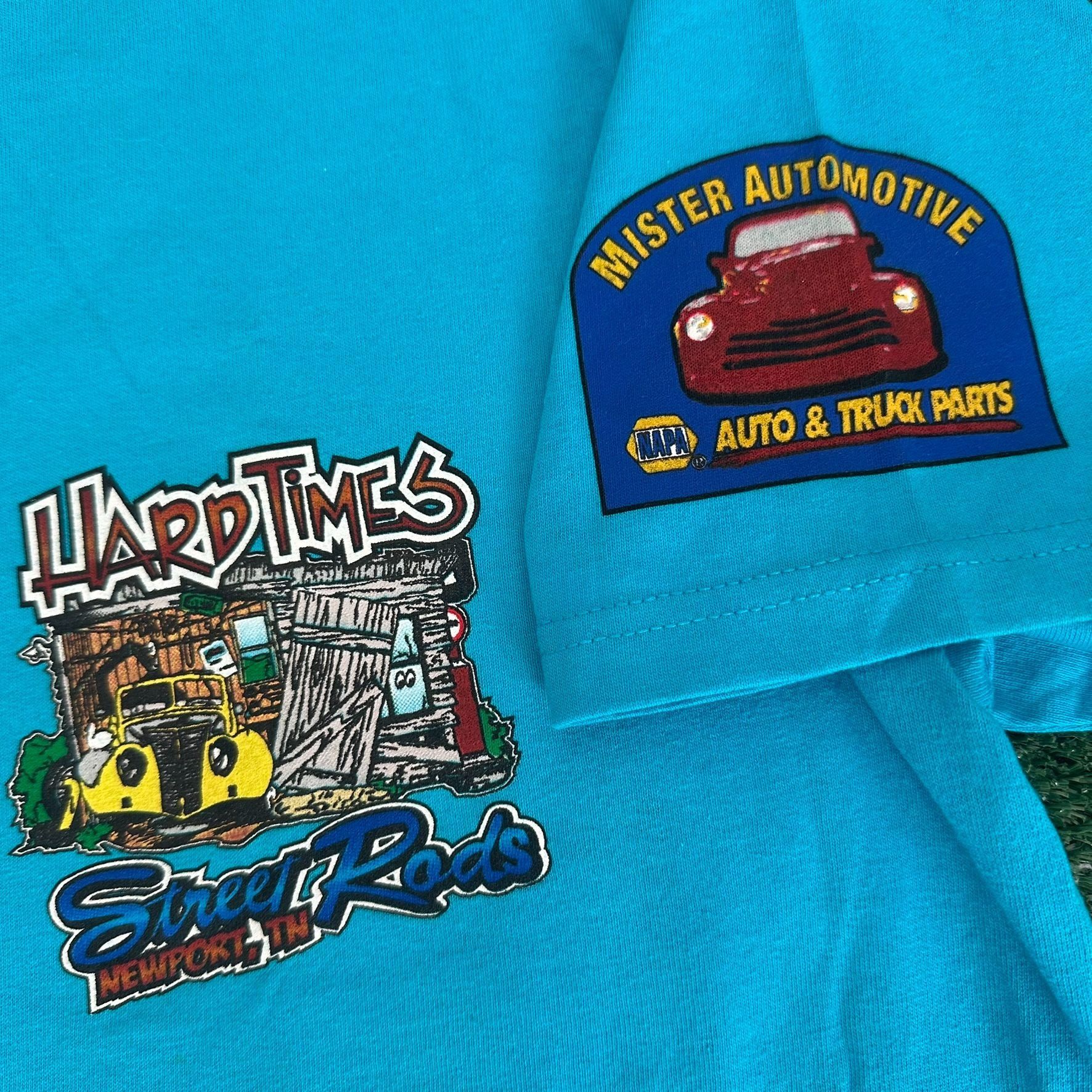 Anvil Vintage Y2K Moonshine Rod Run Car Show T-Shirt Blue M Retro Size US M / EU 48-50 / 2 - 7 Thumbnail