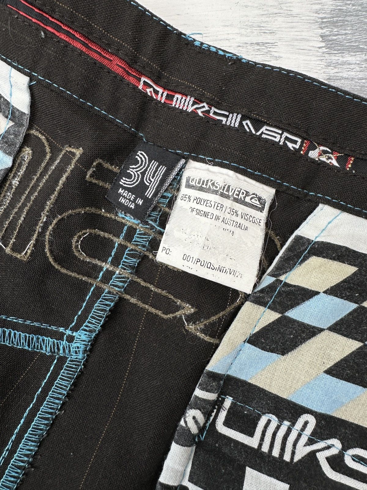 Quiksilver QUIKSILVER Big Embroidered Logo Striped Brown Pants Men’s 34 Size US 34 / EU 50 - 12 Thumbnail