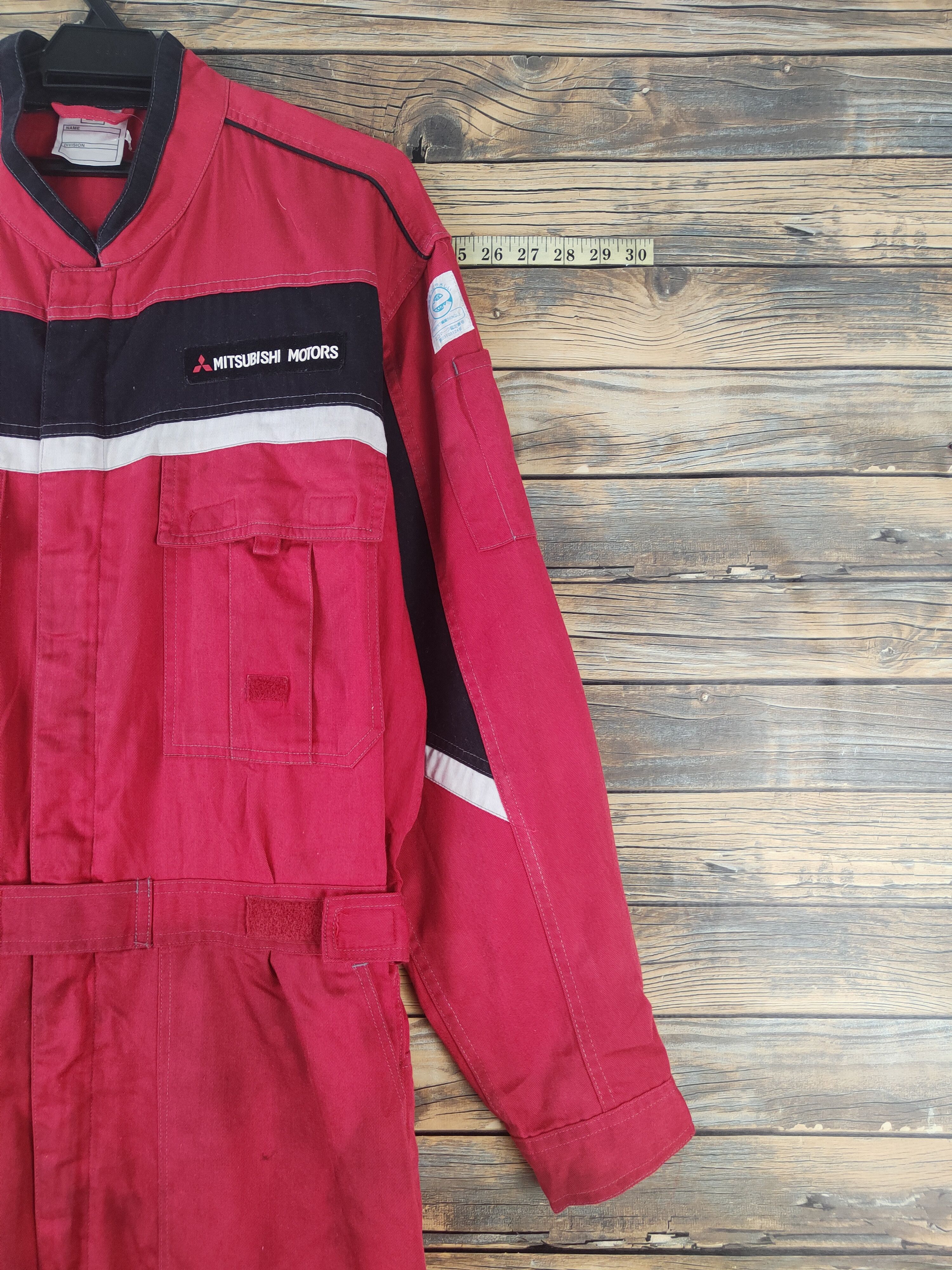 Vintage DL Rally Art Red Mitsubishi Motors staff Coverall #46-201T Size US 34 / EU 50 - 7 Thumbnail