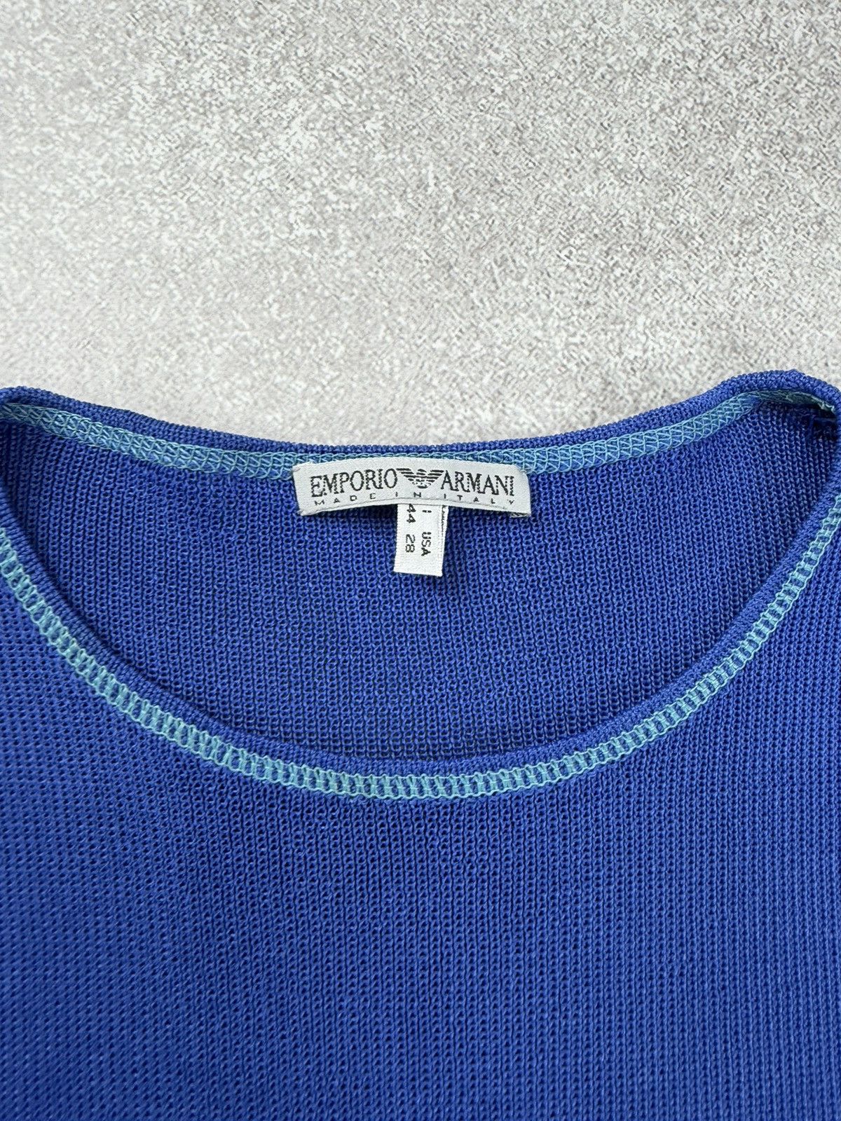 Emporio Armani Vintage Emporio Armani Blue T-Shirt Women’s Size 44 Size M / US 6-8 / IT 42-44 - 4 Thumbnail
