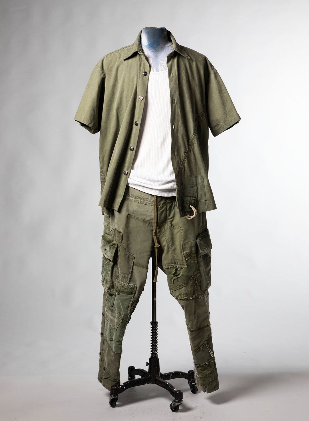 Greg Lauren $950 Greg Lauren Army Tent Short Sleeve Studio Shirt Size US L / EU 52-54 / 3 - 4 Thumbnail