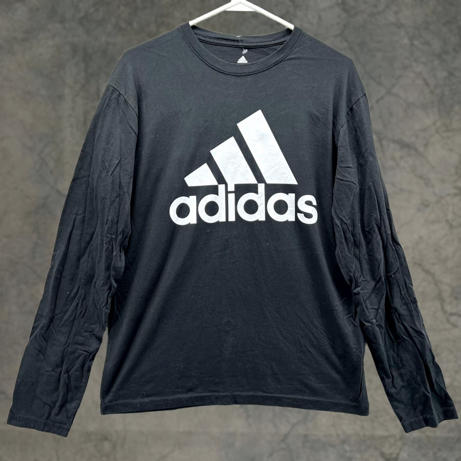 Adidas Adidas Shirt Mens M Black Long Sleeve Tee Trefoil Golf Big Logo Originals Golf Shirt Mens Long Sleeve Tee Black Size US M / EU 48-50 / 2 - 1 Thumbnail