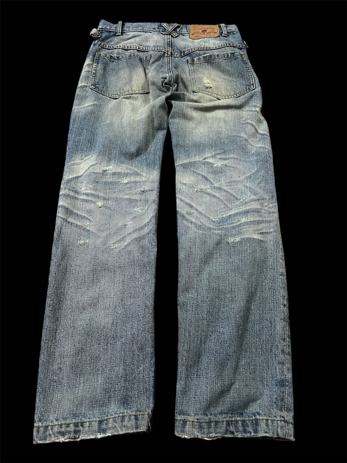 If Six Was Nine × Japanese Brand × Seditionaries HUNDREDCLUB SEARCH AND DESTROY ANARCHY DISTRESSED JEANS Size US 28 / EU 44 - 2 Thumbnail