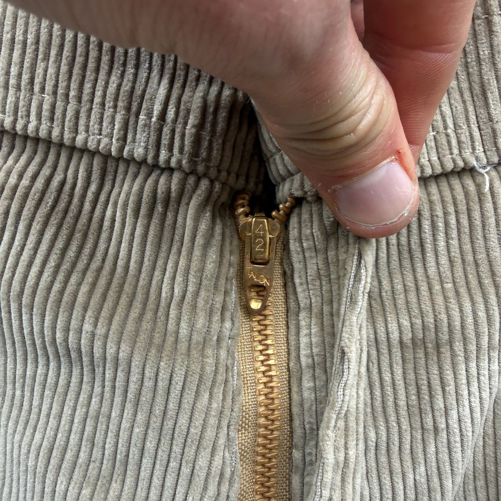 Levi's vtg 70’s Levi’s White Tab Flare Corduroy Pants Talon 42 Zip Size US 34 / EU 50 - 5 Thumbnail