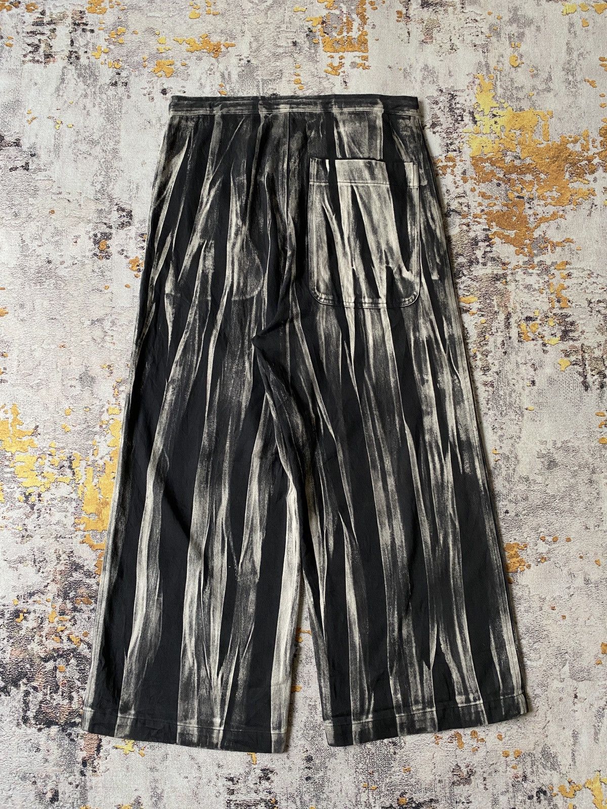 Yohji Yamamoto Y’s Yohji Yamamoto Bleached Drawstring Wide Leg Pant Size US 32 / EU 48 - 4 Thumbnail
