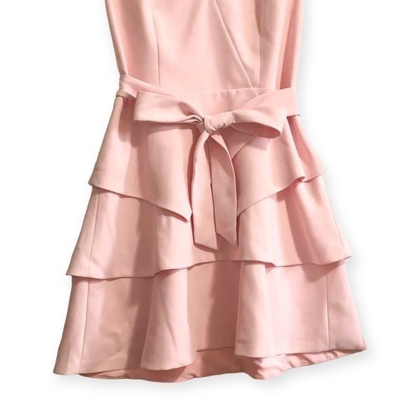 Ted Baker Ted Baker Reinah Sleeveless Tiered Pink Mini Dress Size 4(L) Size L / US 10 / IT 46 - 3 Thumbnail