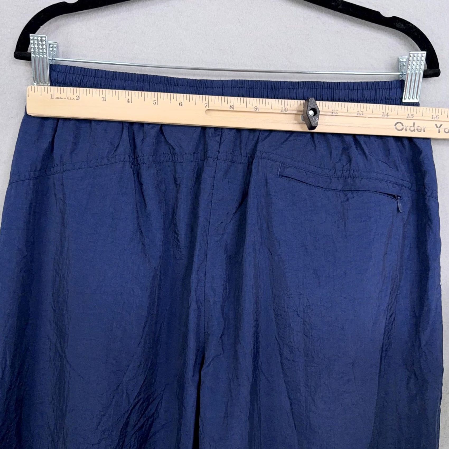 Nike Nike Pants Mens XL Blue Track Windbreaker Ankle Zip Pockets Nylon Tapered Sports Baggy Casual Activewear Size US 36 / EU 52 - 6 Thumbnail