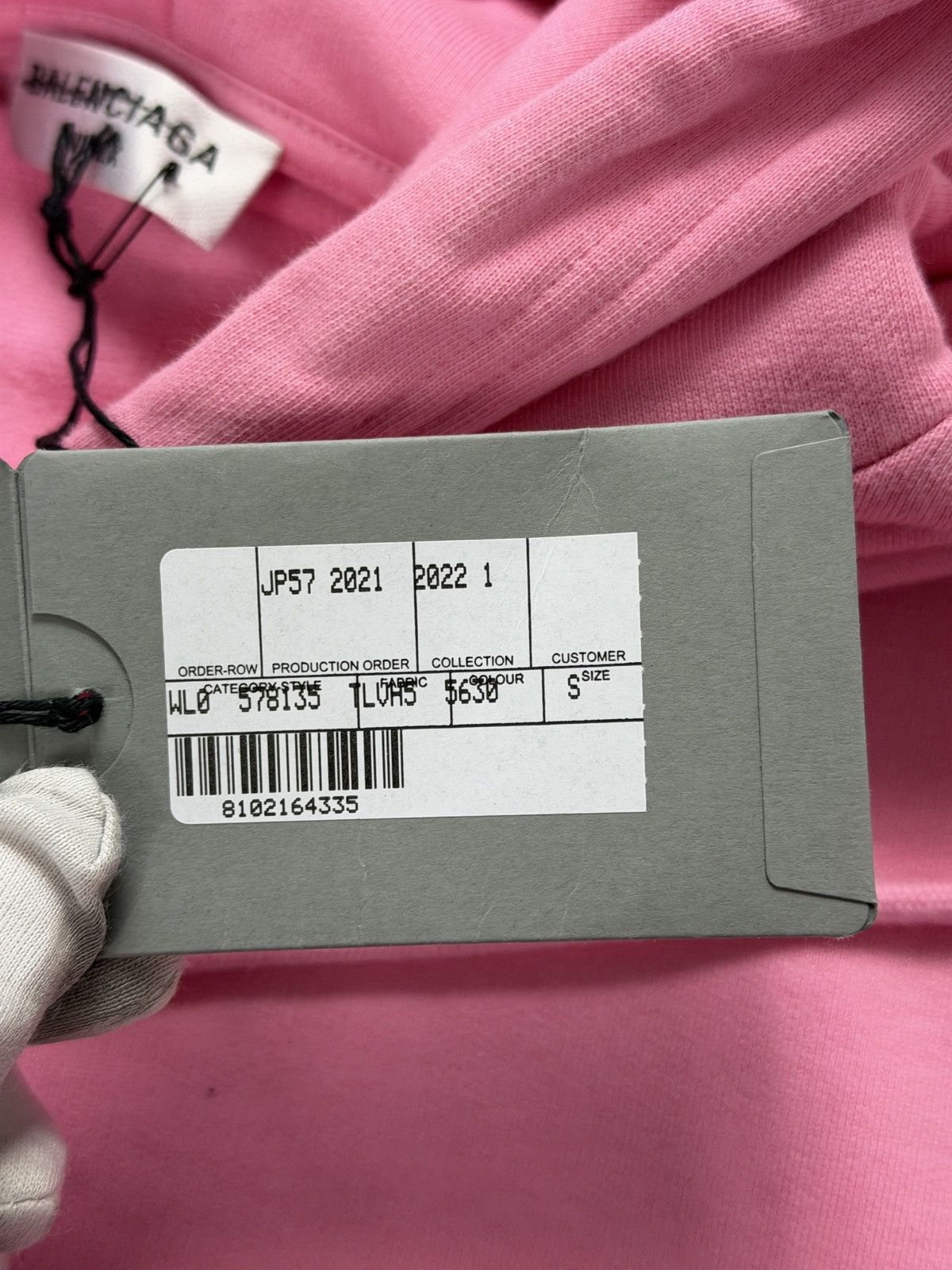 Balenciaga Balenciaga Bébé Rhinestones Pink Oversized Hoodie Size US S / EU 44-46 / 1 - 11 Thumbnail