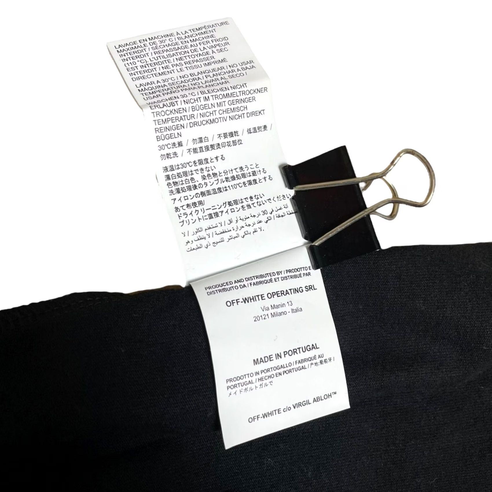 Off-White VINTAGE OFFWHITE T-Shirt Black Mens M MOTO SPLICED TEE OMAA032S18185083 Size US M / EU 48-50 / 2 - 6 Thumbnail