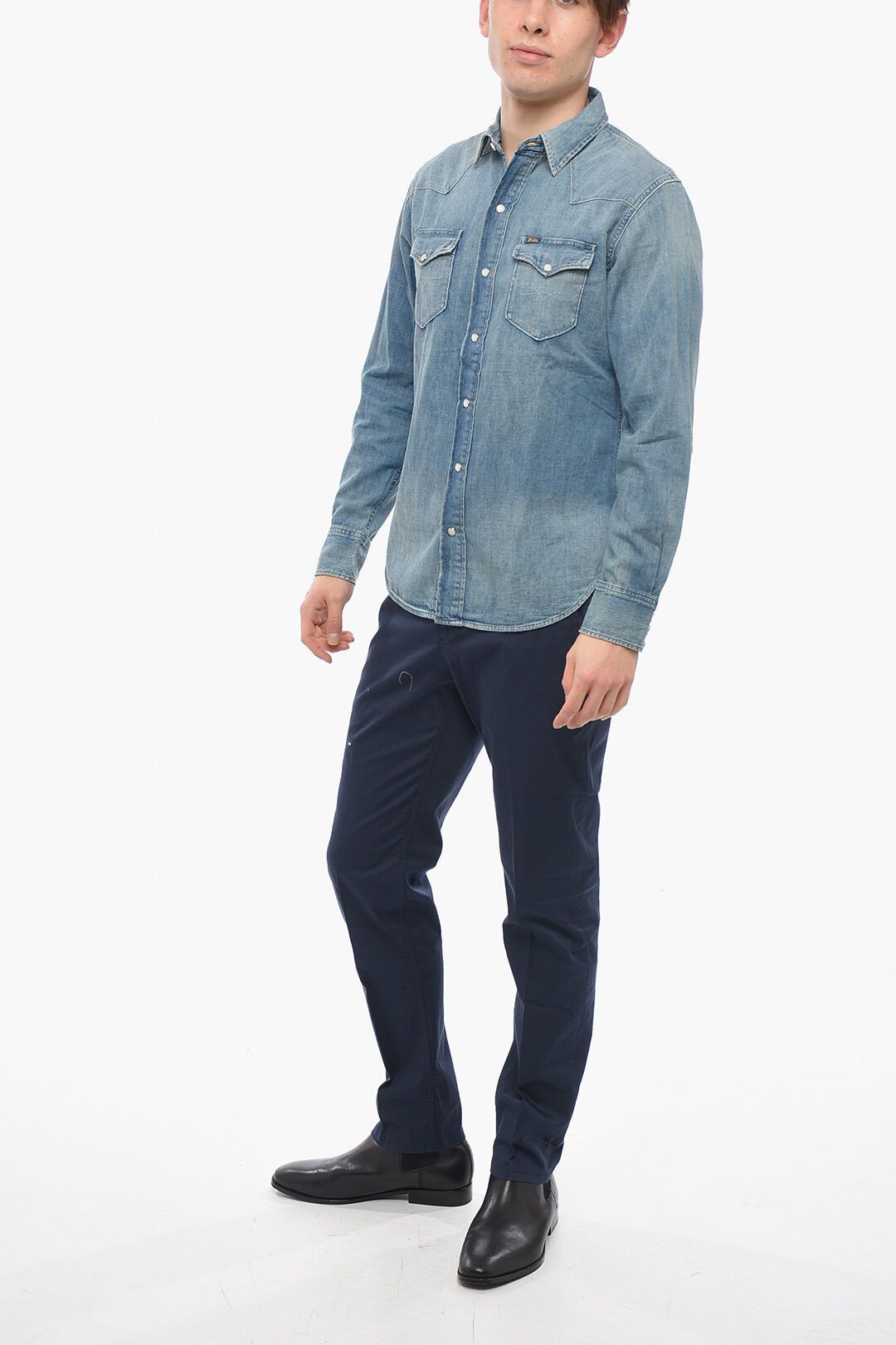 Polo Ralph Lauren o1s22i1n0125 Denim Shirt in Light Blue Size US L / EU 52-54 / 3 - 4 Thumbnail