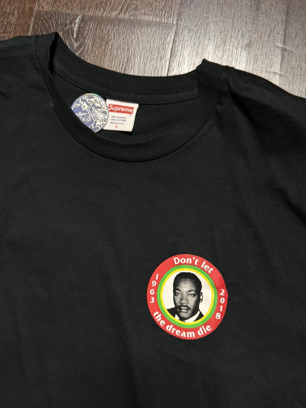 Supreme Supreme MLK Dream Tee Black New Large Fast Shipping Size US L / EU 52-54 / 3 - 2 Thumbnail
