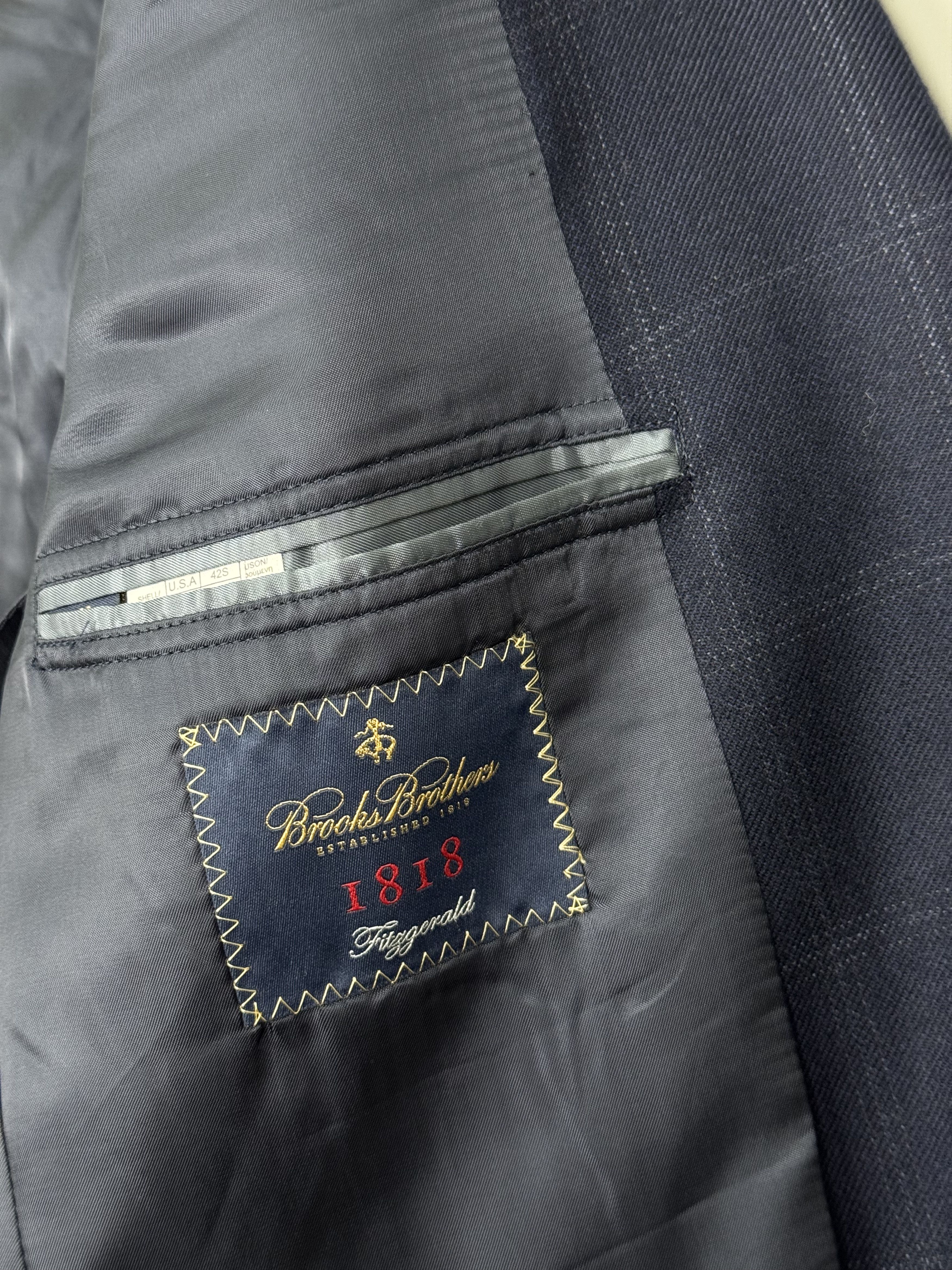 Brooks Brothers Brooks Brothers Wool Checkered Navy Blazer US 42S / EU 54 Size 42S - 8 Thumbnail