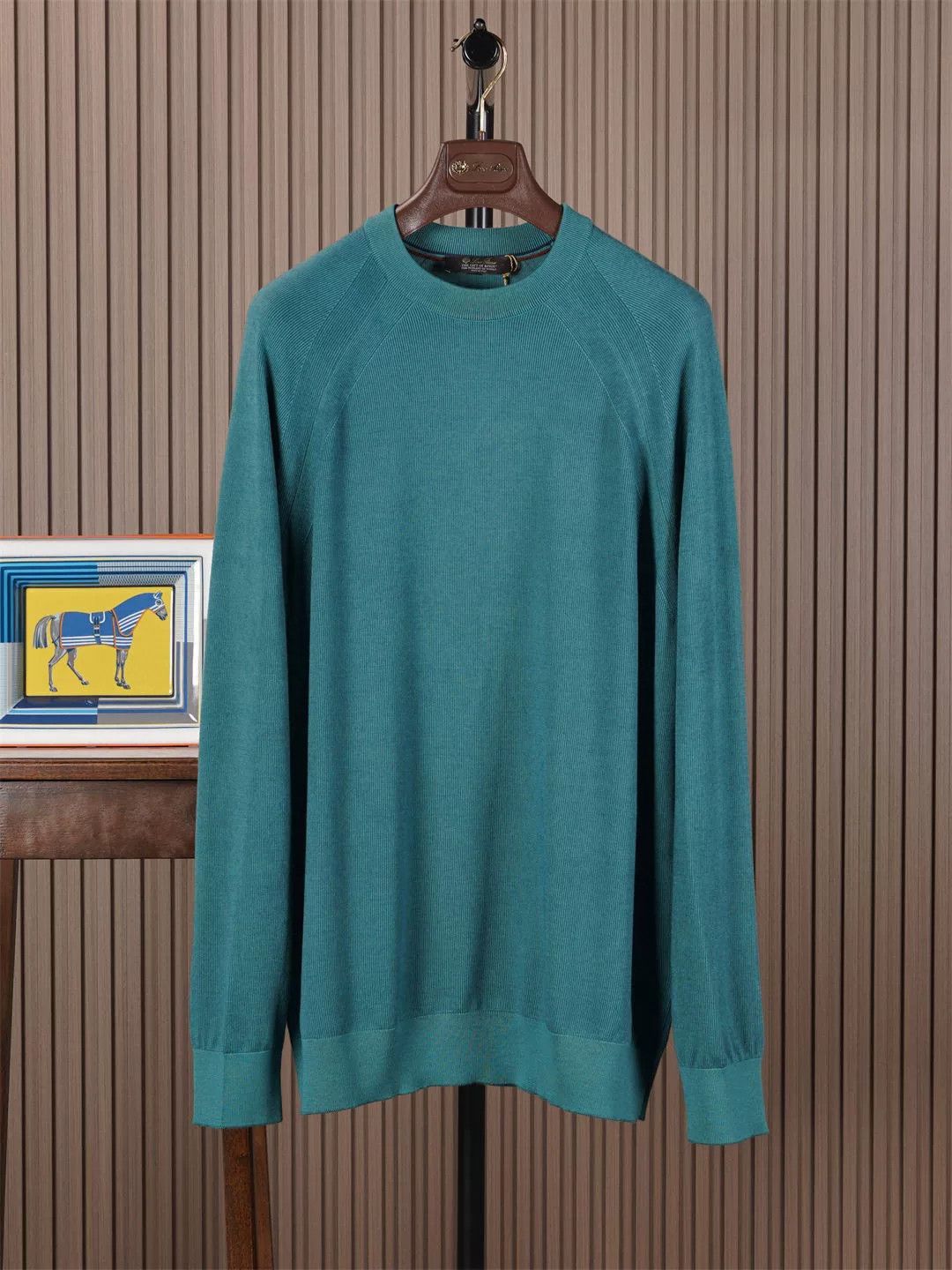 Loro Piana Loro Piana Turquoise Knit Sweater Size US L / EU 52-54 / 3 - 1 Thumbnail