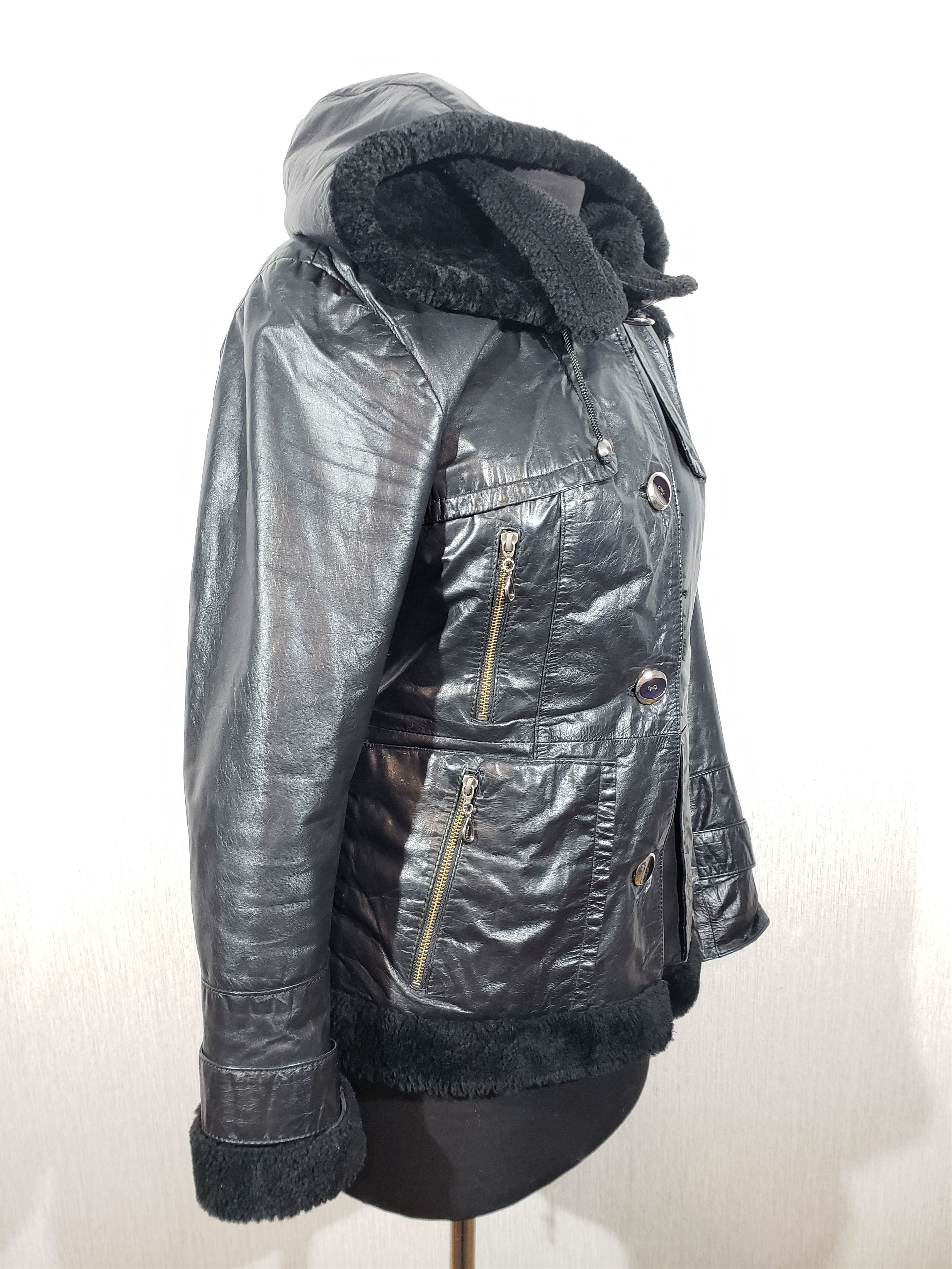Other Stylish black women's jacket with a hood. Size M / US 6-8 / IT 42-44 - 3 Thumbnail