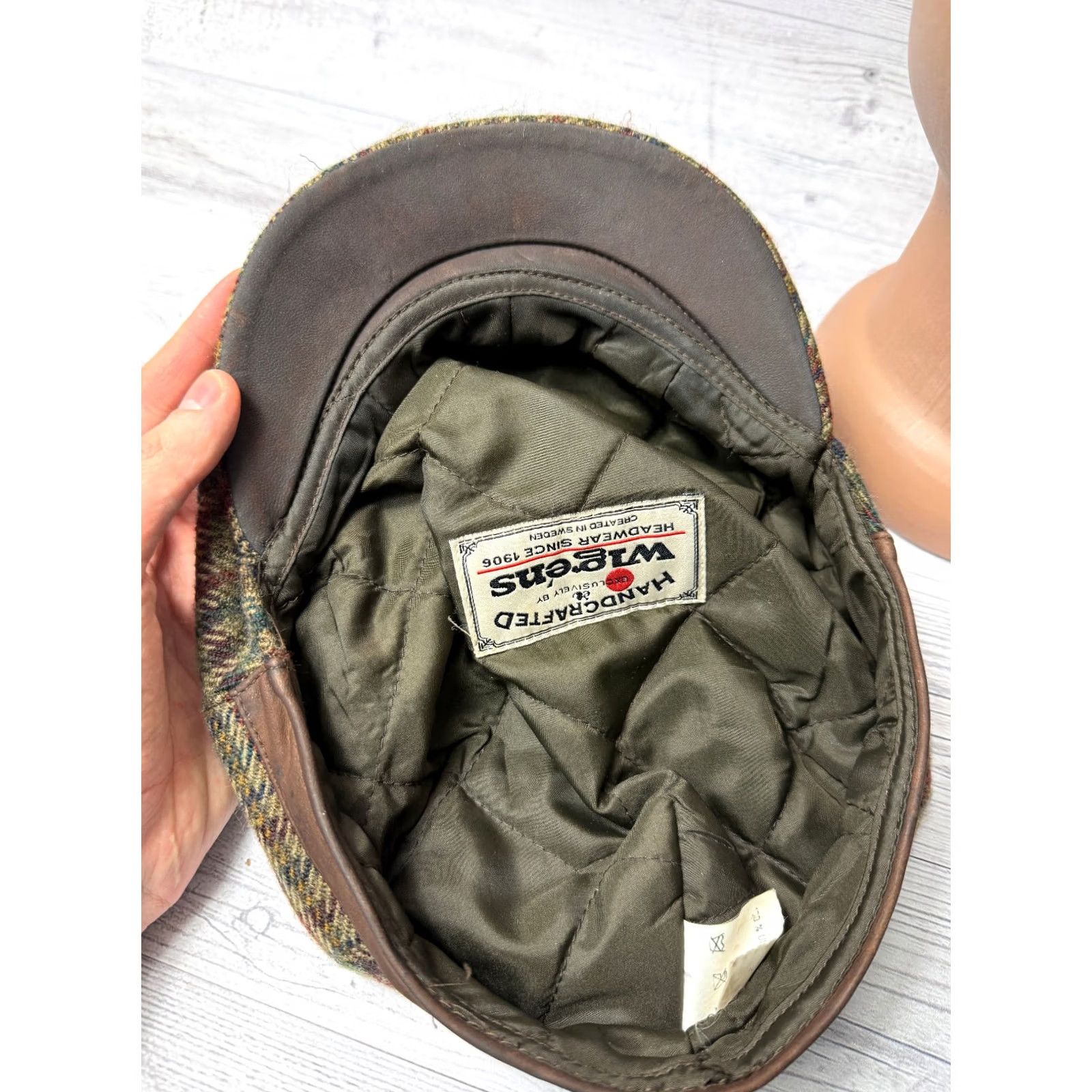 Vintage Wigens Flat cap Wool Green size 59 Size ONE SIZE - 5 Thumbnail