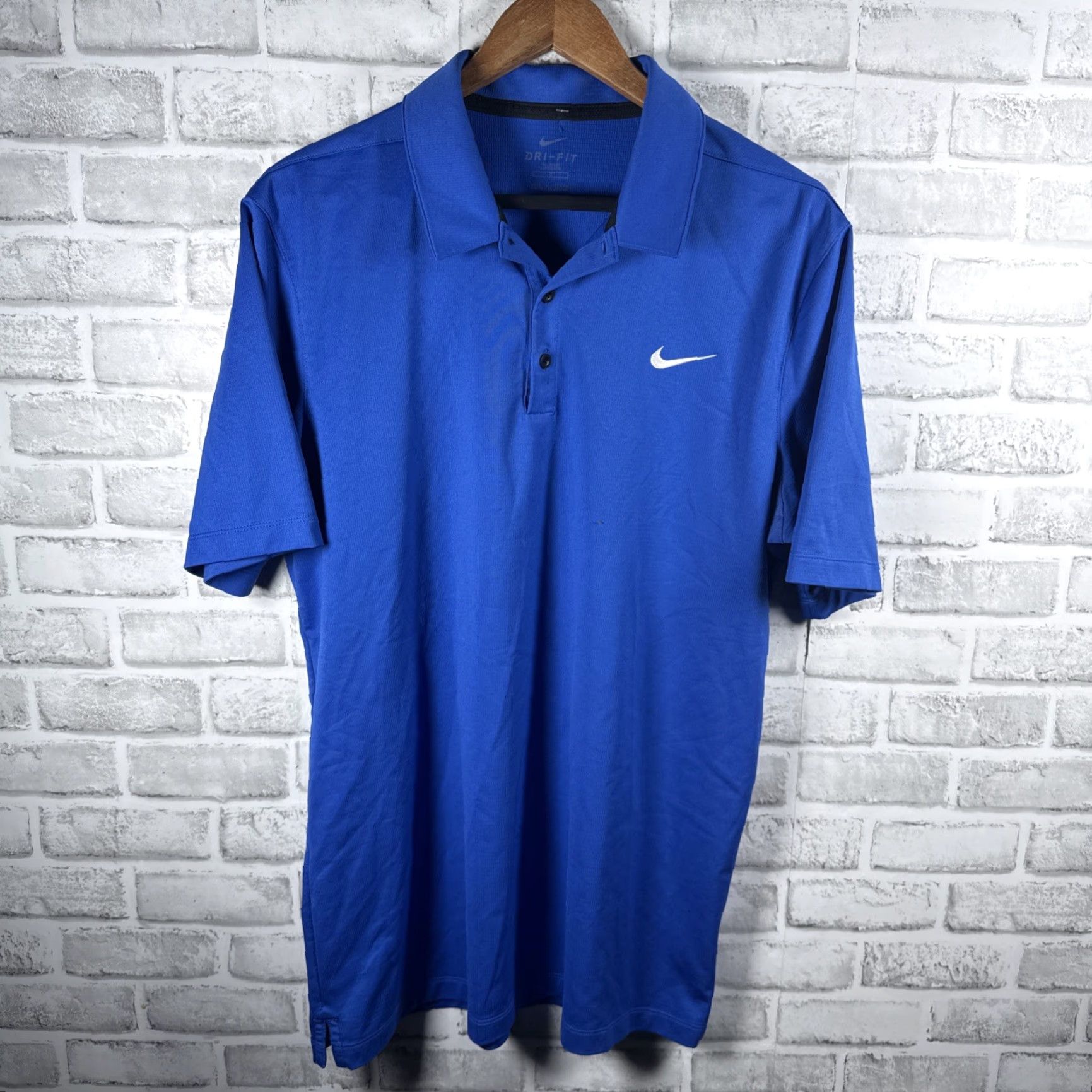 Nike Nike Dri Fit Blue Polo Shirt Mens L Size US L / EU 52-54 / 3 - 2 Thumbnail